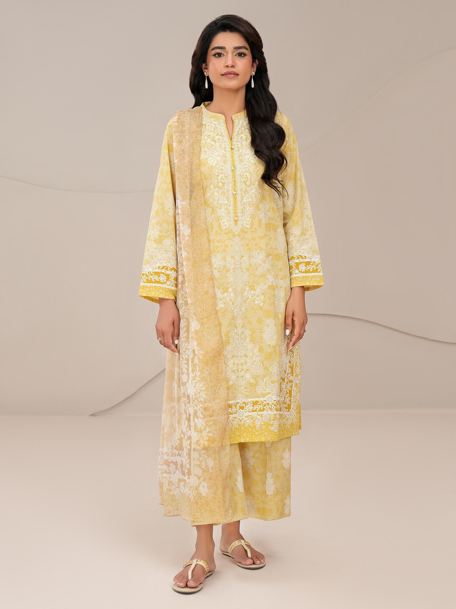 3 Piece Lawn Suit-Paste Print (Unstitched)