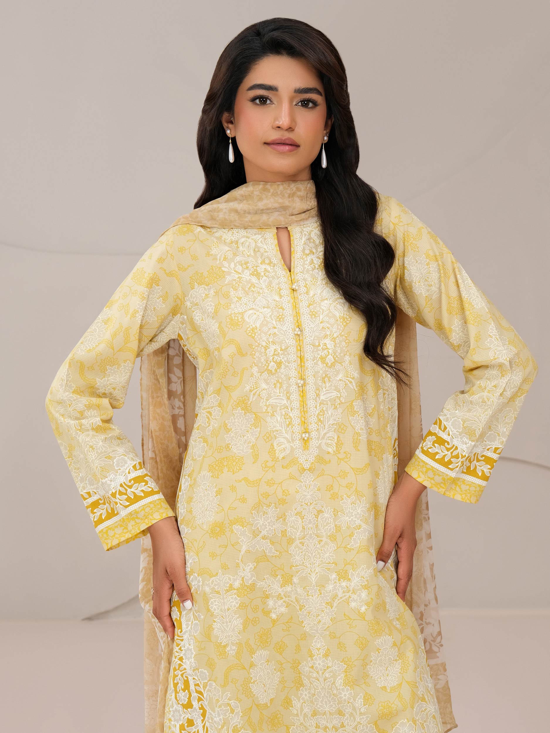 3 Piece Lawn Suit-Paste Print (Unstitched)