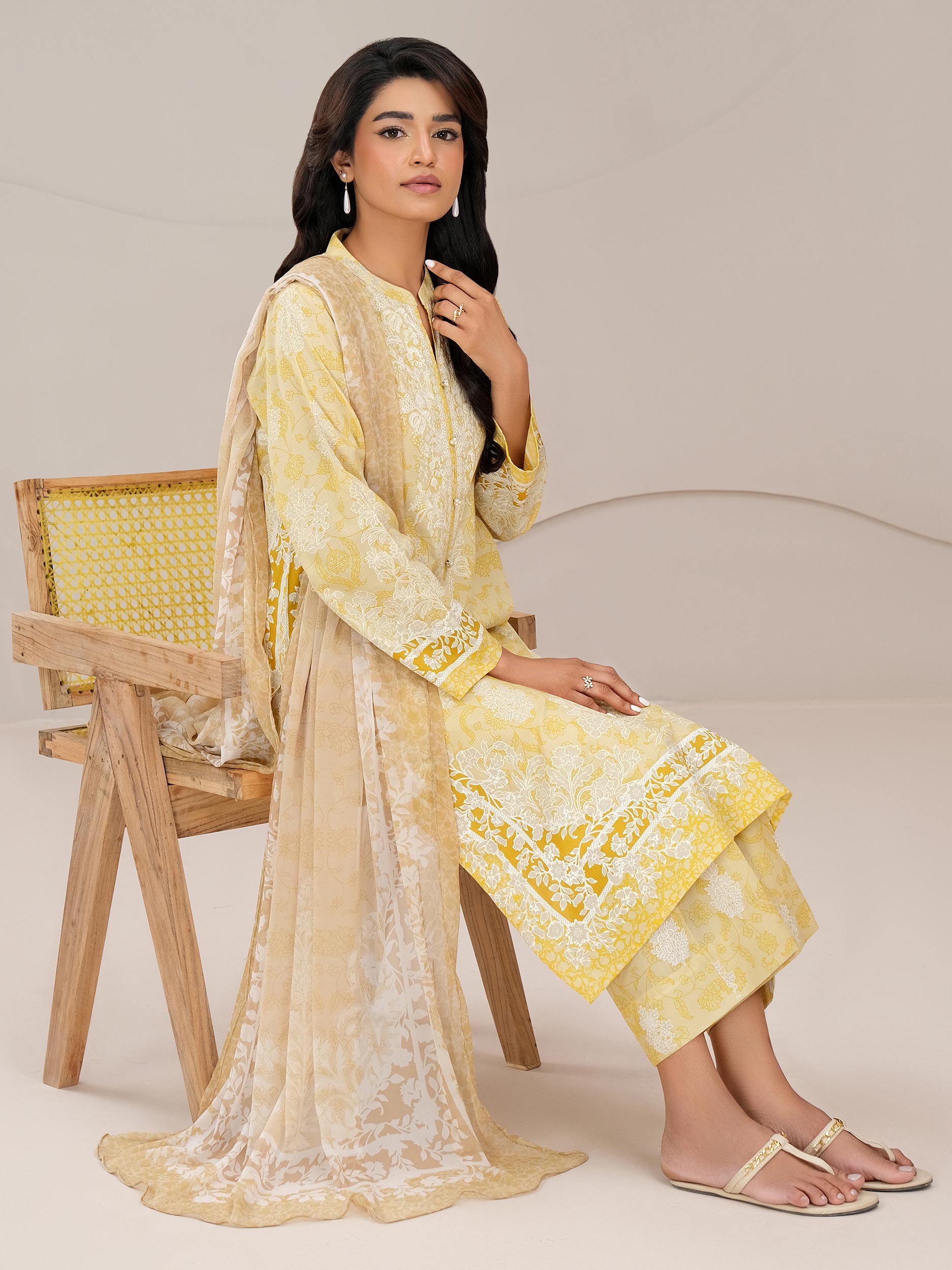 3 Piece Lawn Suit-Paste Print (Unstitched)