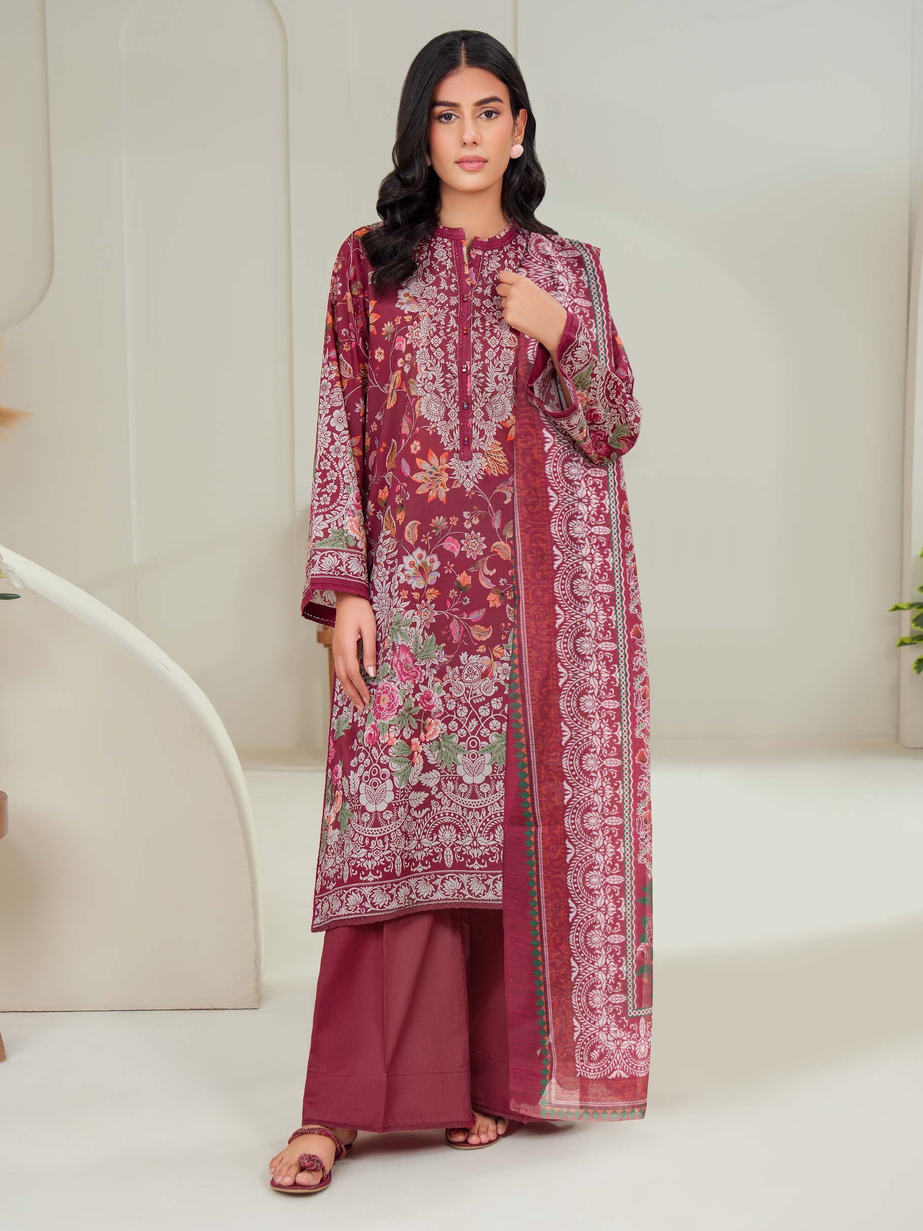 3 Piece Lawn Suit-Printed (Unstitched)