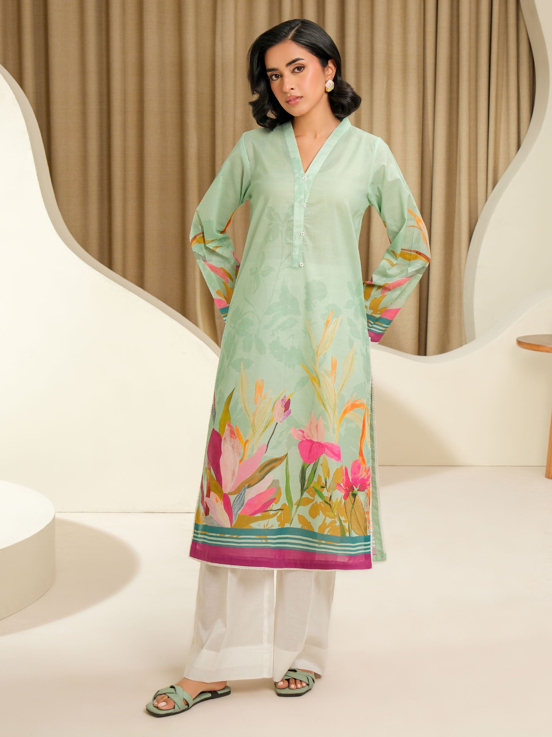 Lawn Shirt-Printed (Unstitched)