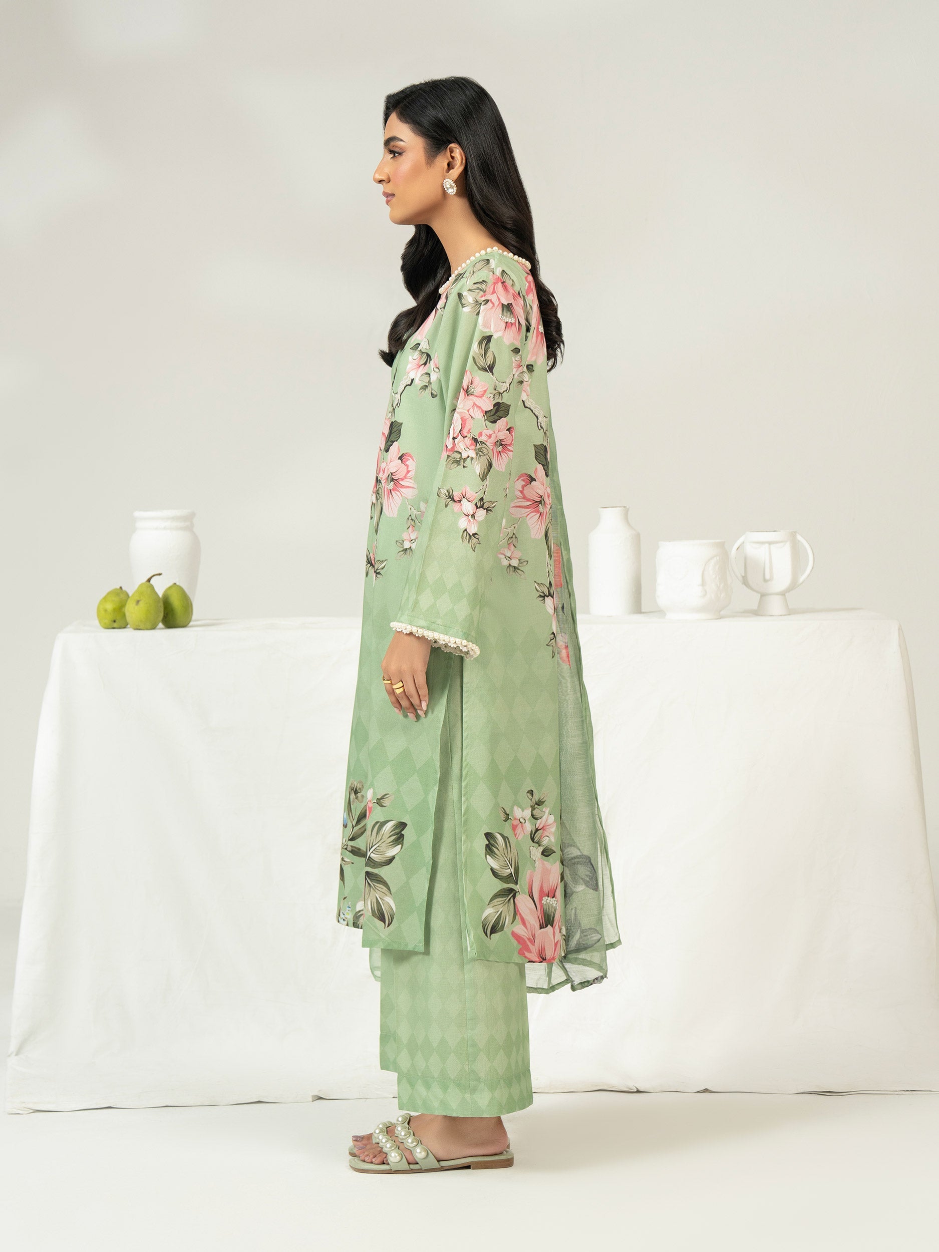3 Piece Cambric Suit-Printed (Unstitched)
