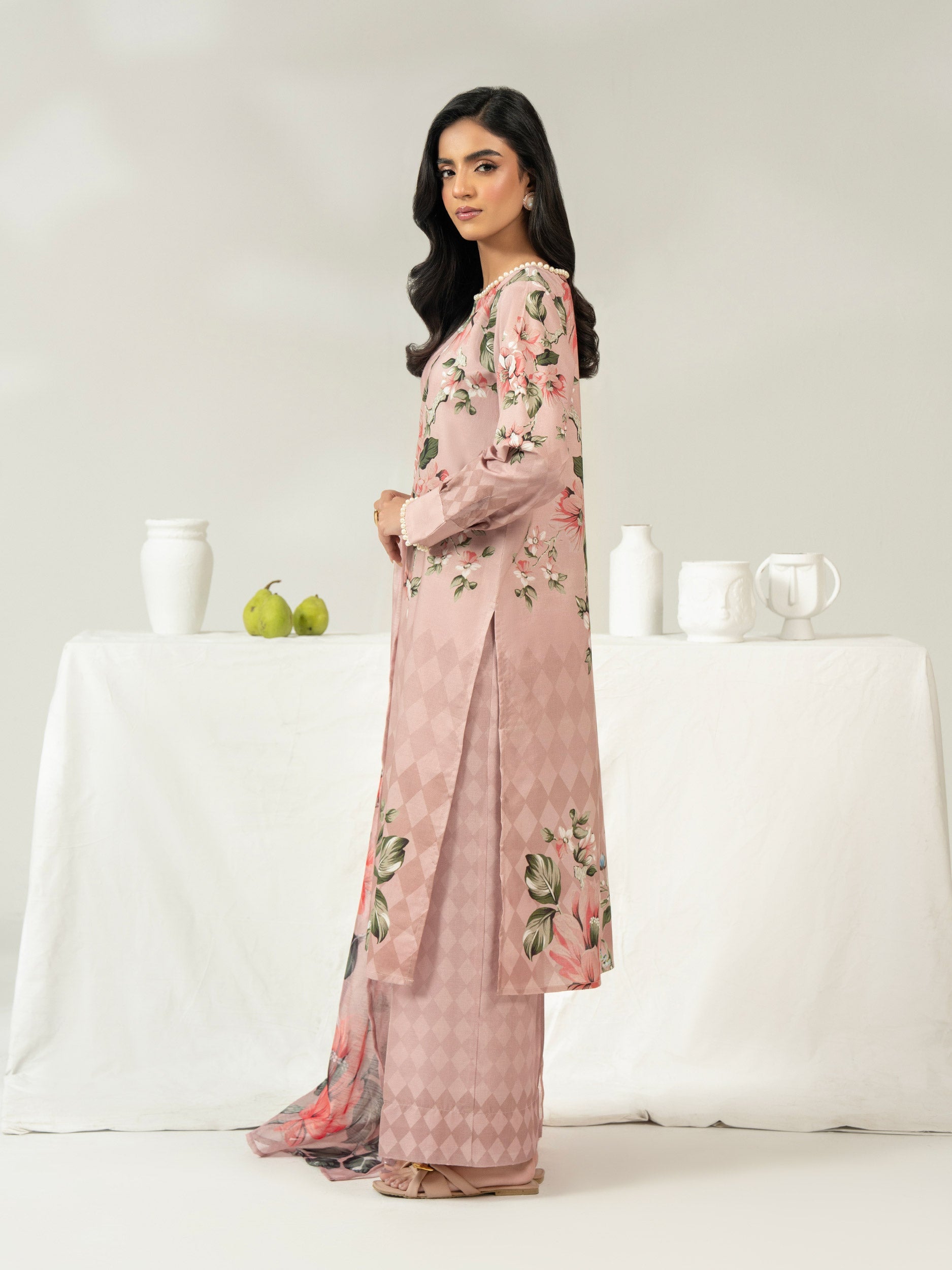 3 Piece Cambric Suit-Printed (Unstitched)