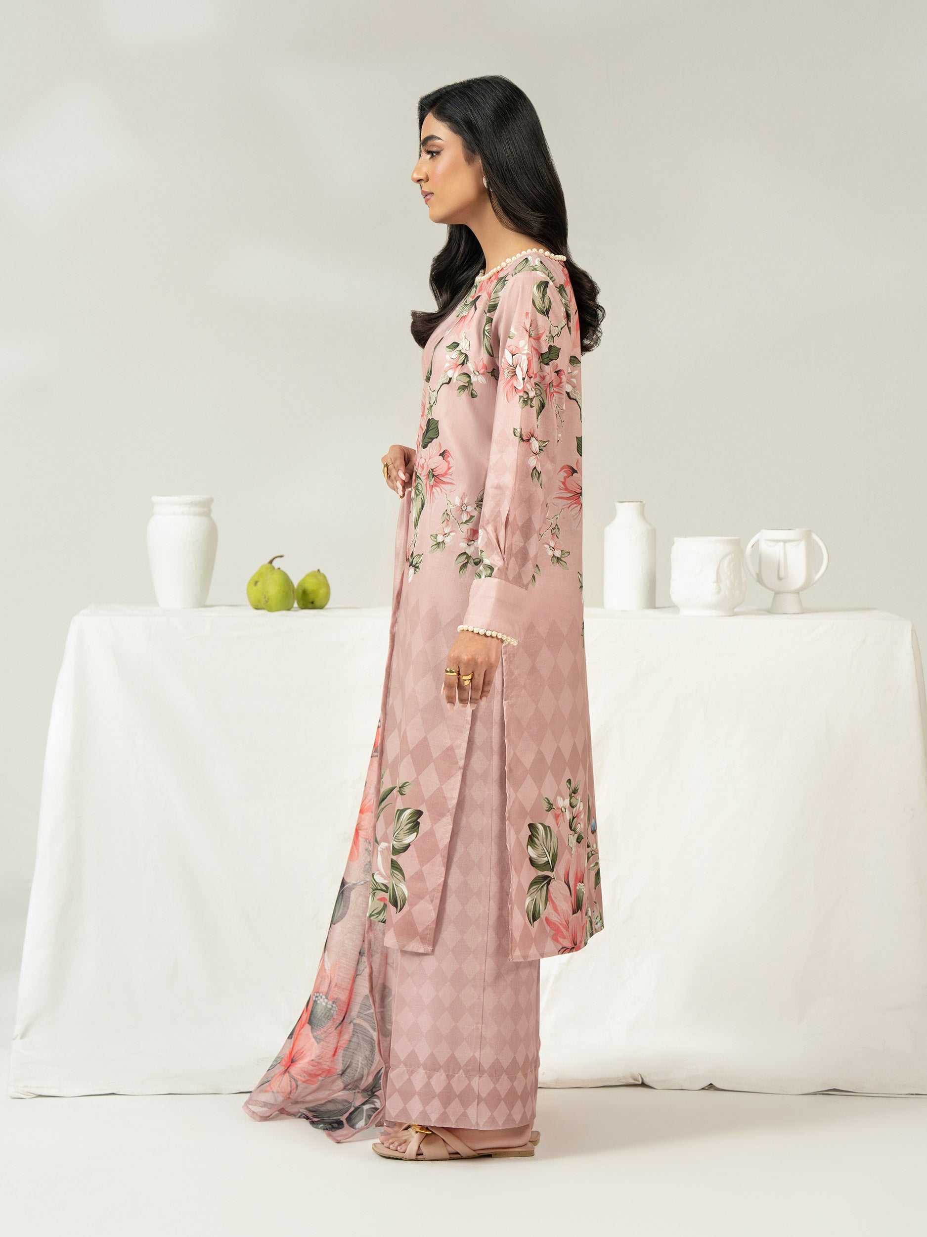 3 Piece Cambric Suit-Printed (Unstitched)