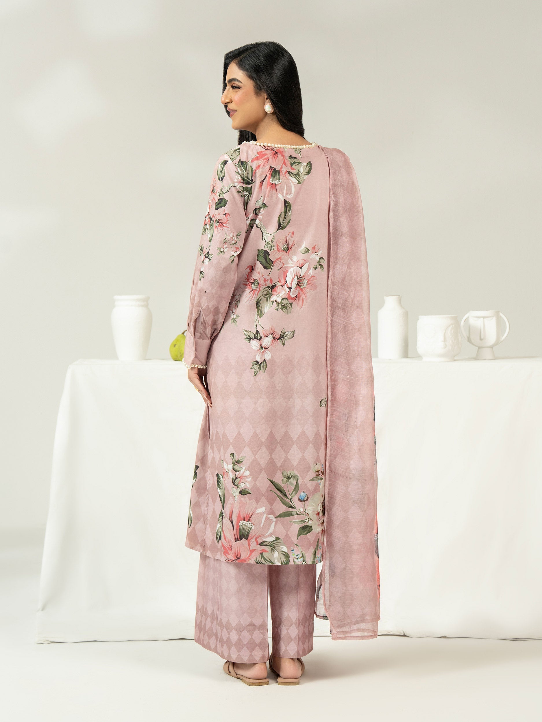3 Piece Cambric Suit-Printed (Unstitched)