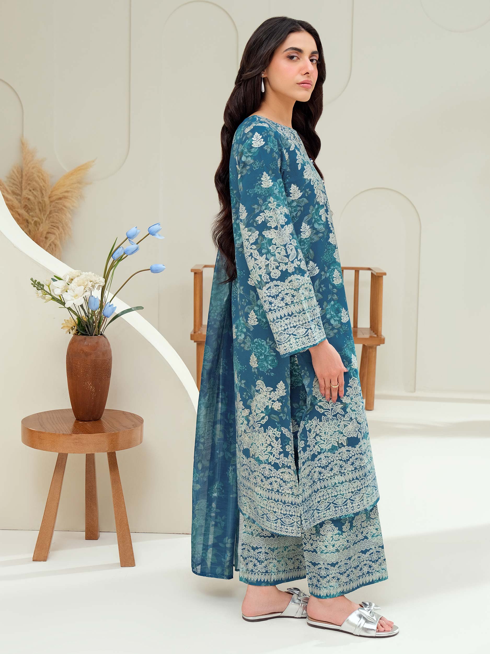 3 Piece Lawn Suit-Paste Print (Unstitched)