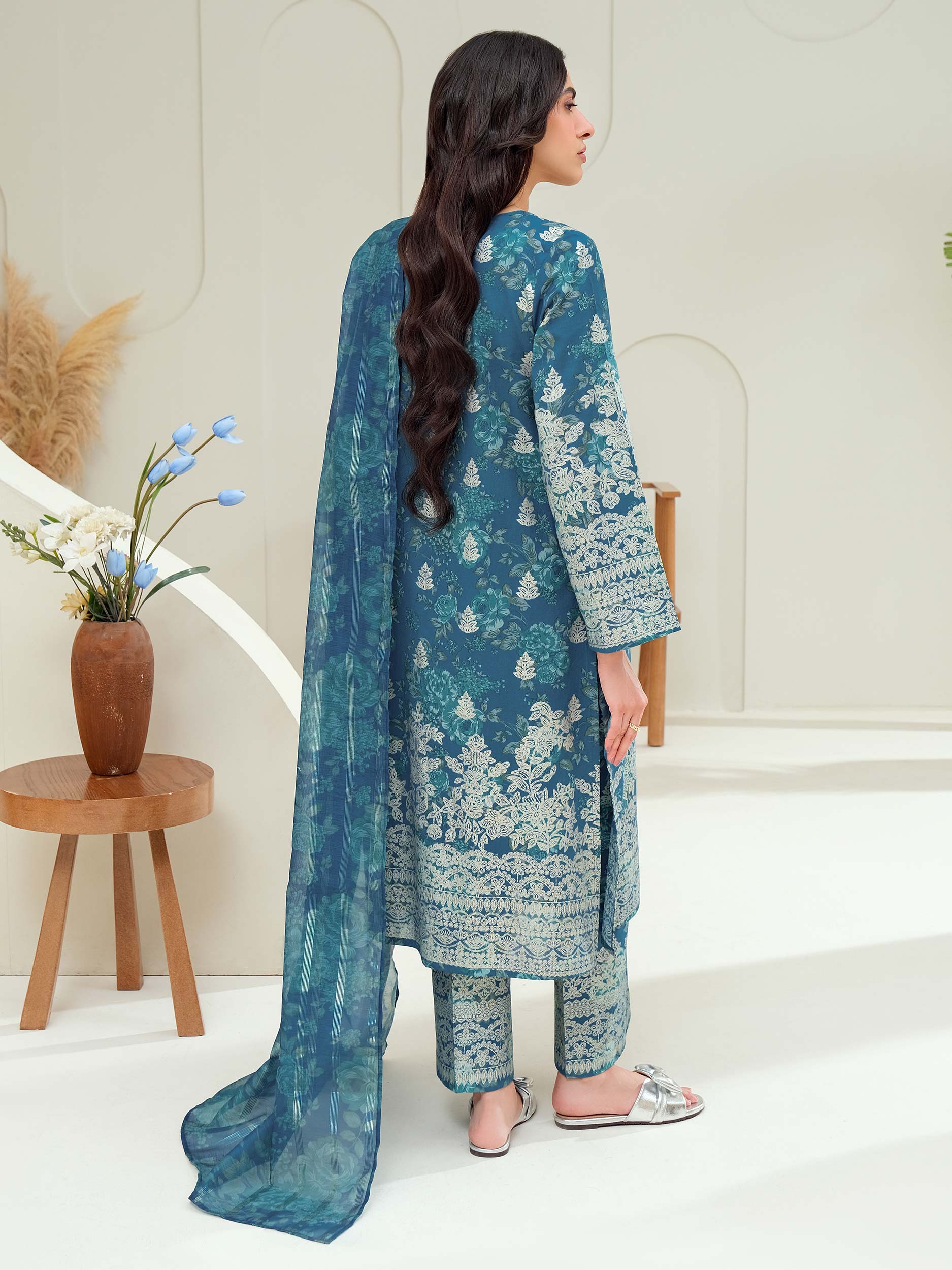 3 Piece Lawn Suit-Paste Print (Unstitched)