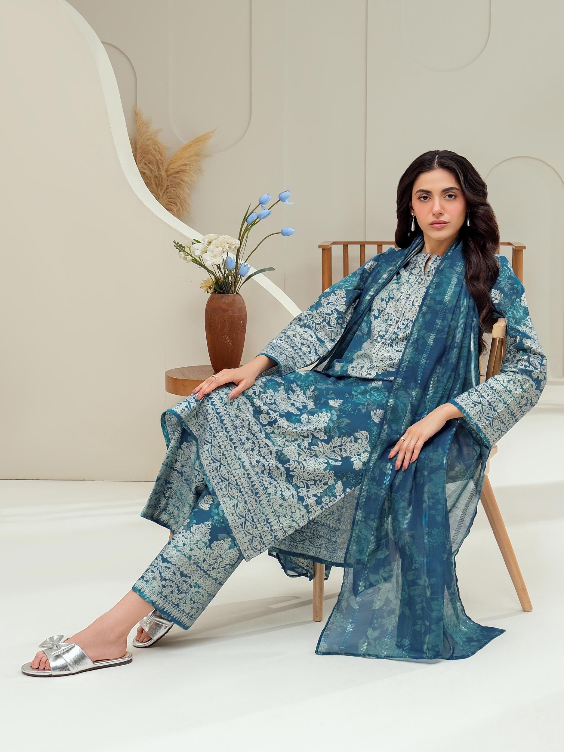 3 Piece Lawn Suit-Paste Print (Unstitched)