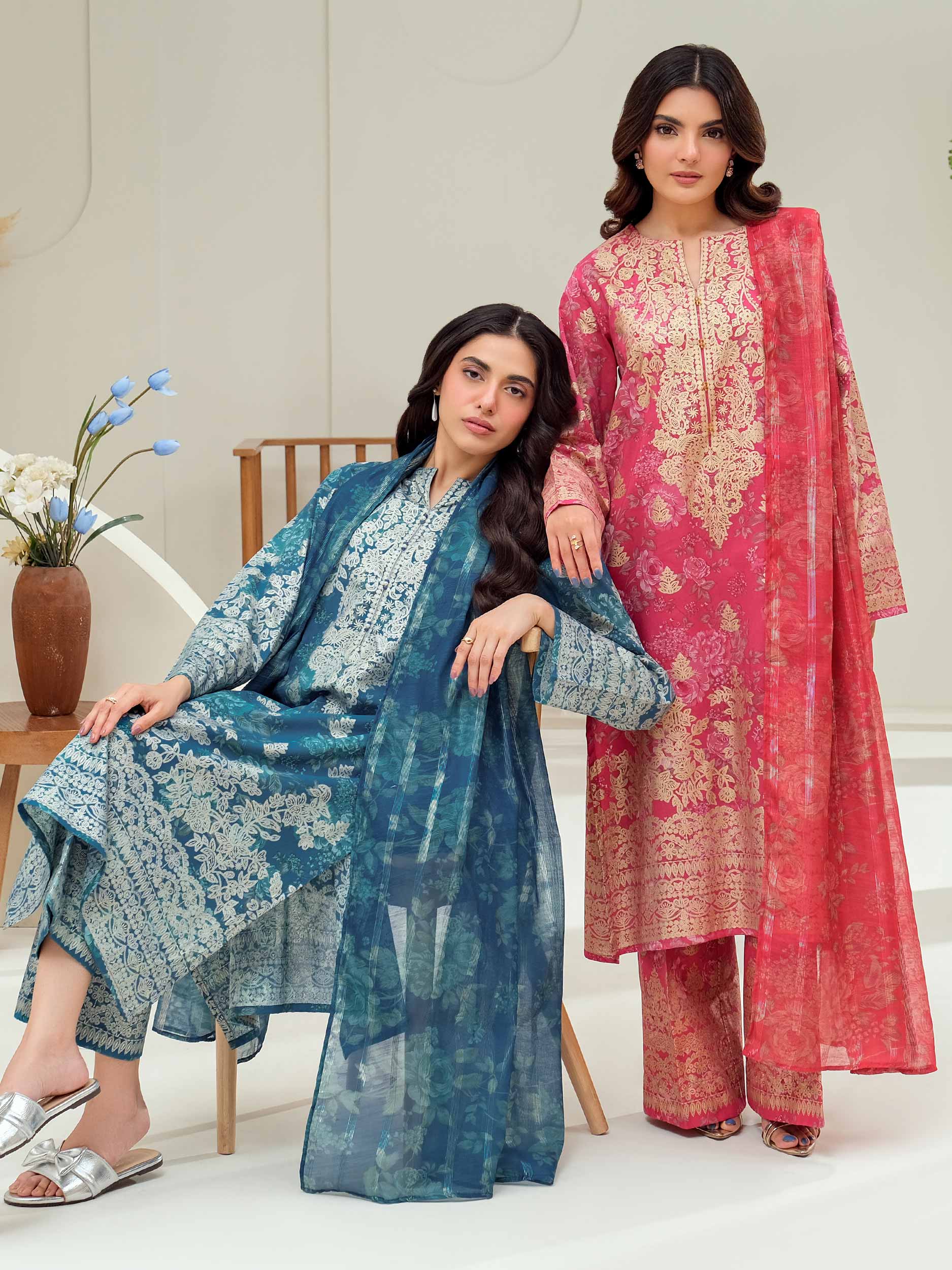 3 Piece Lawn Suit-Paste Print (Unstitched)