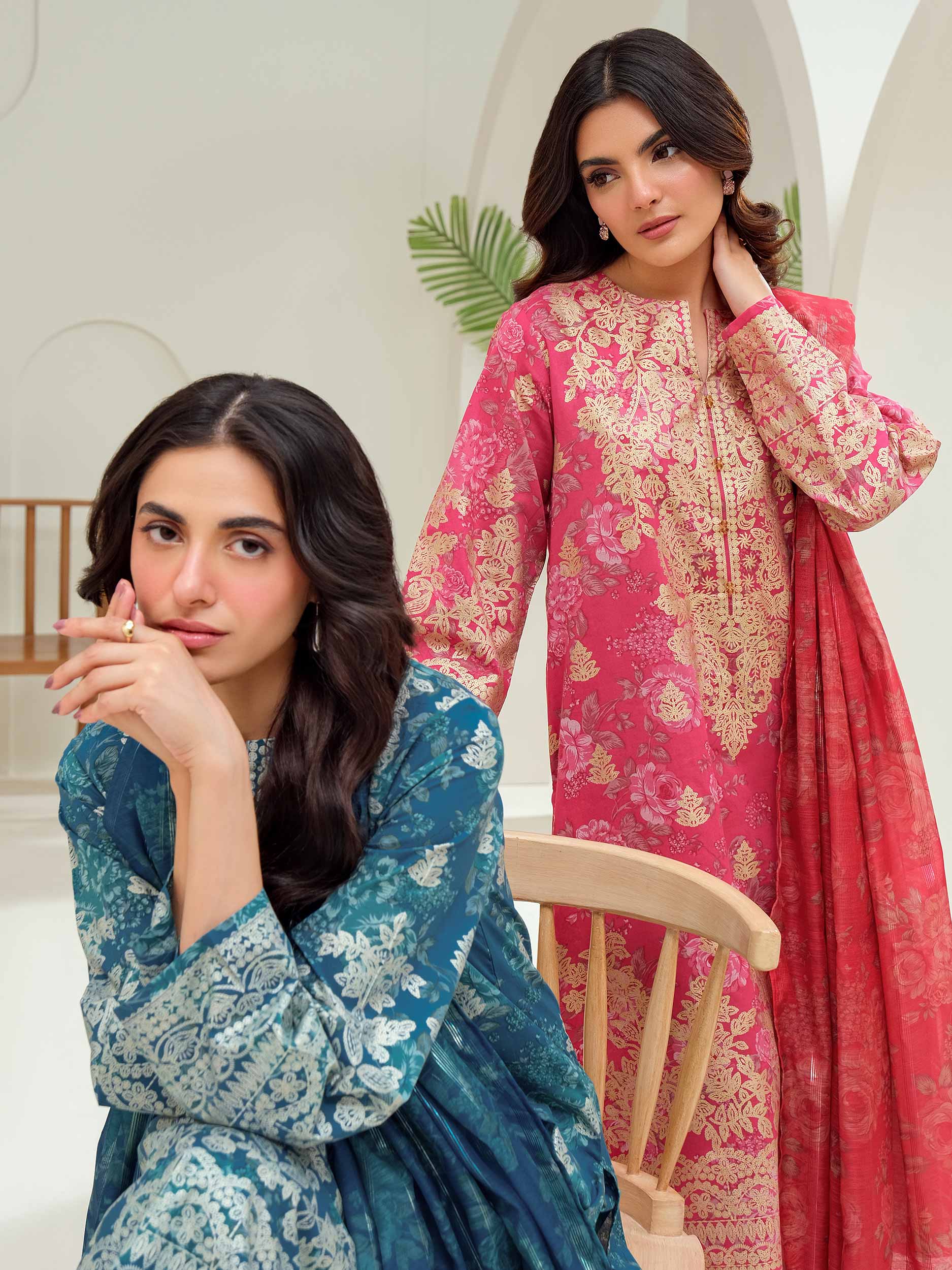 3 Piece Lawn Suit-Paste Print (Unstitched)