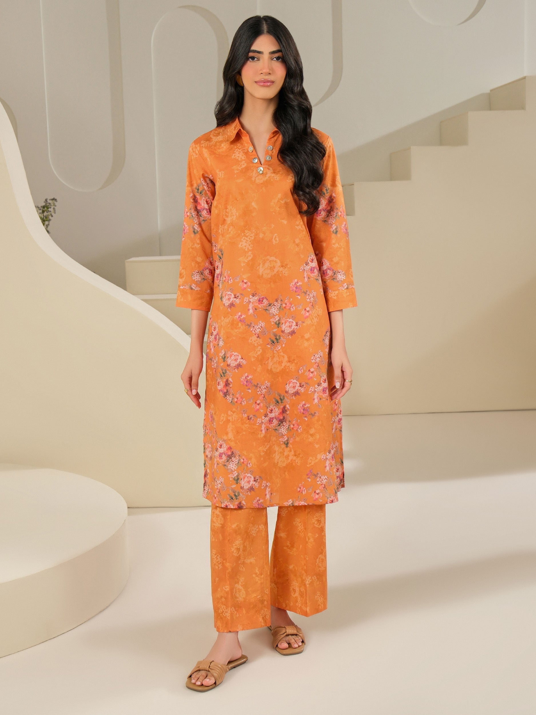 2 Piece Cambric Suit-Printed (Unstitched)