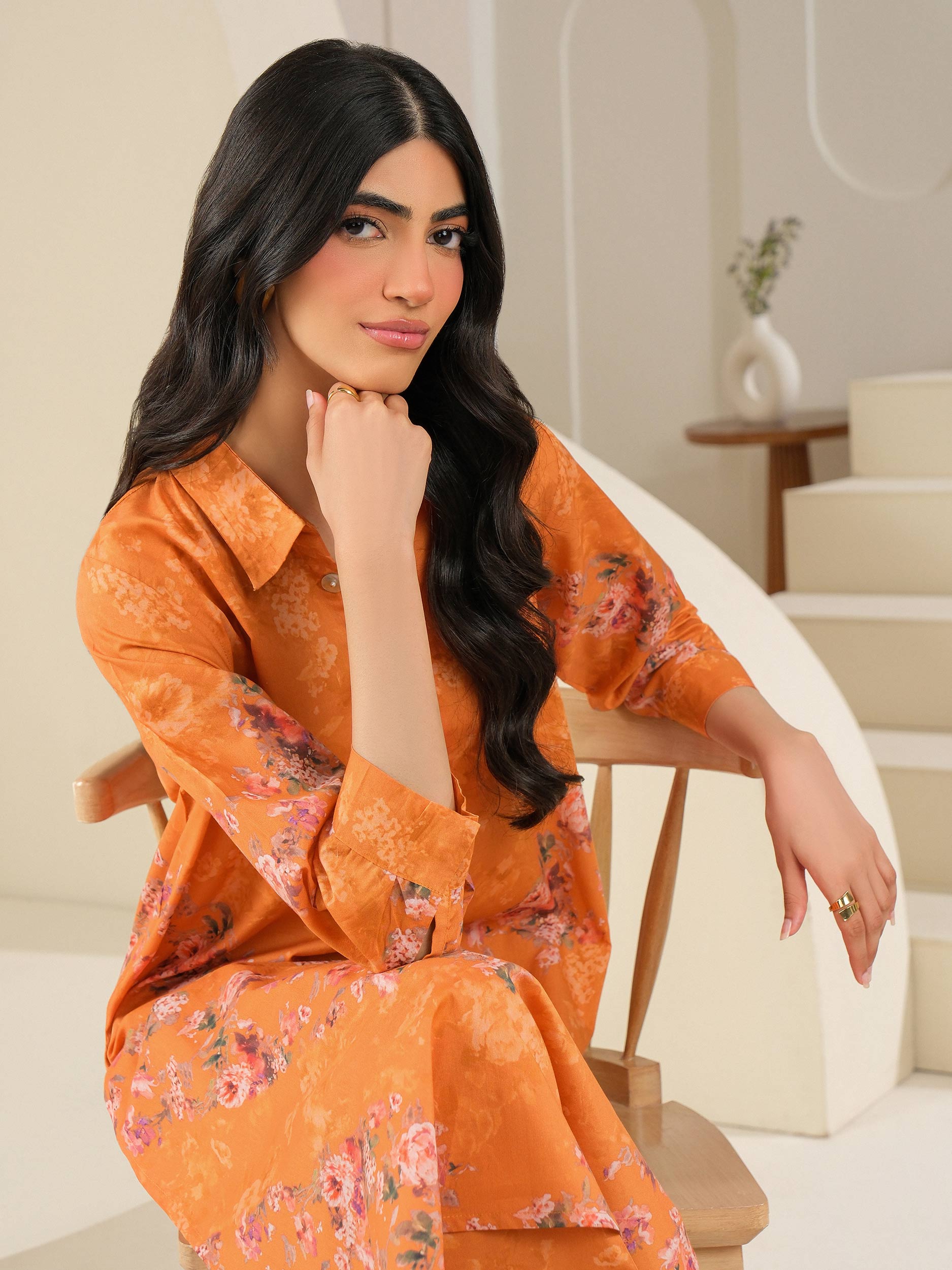 2 Piece Cambric Suit-Printed (Unstitched)