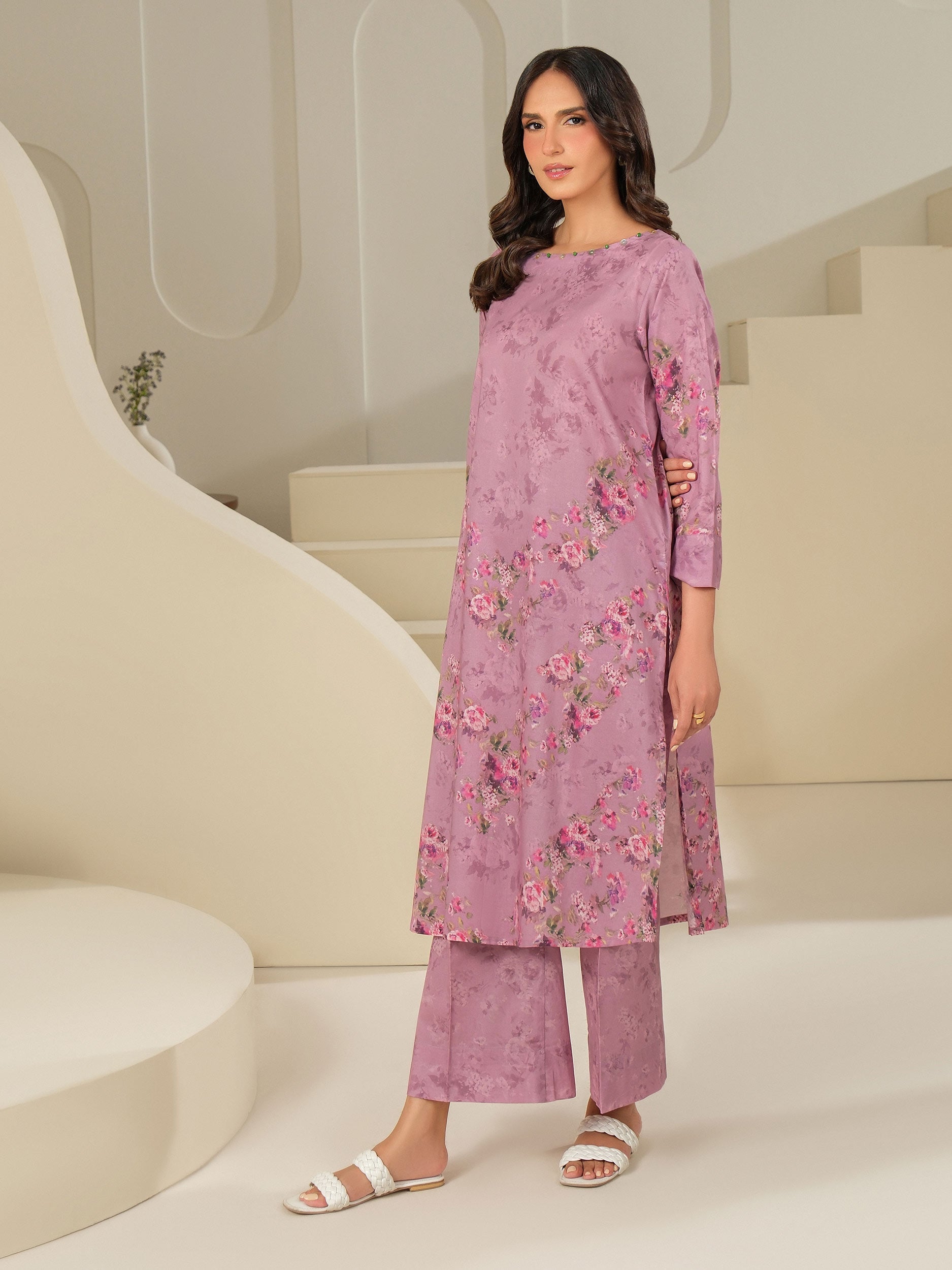 2 Piece Cambric Suit-Printed (Unstitched)