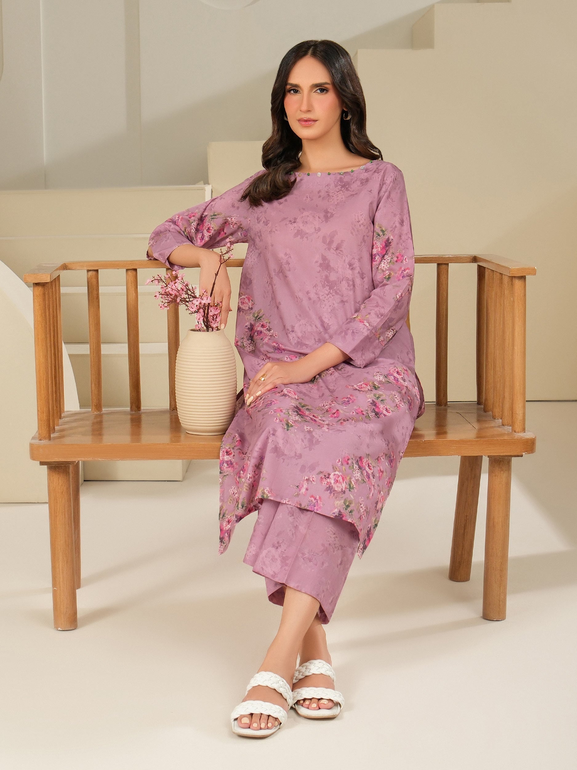 2 Piece Cambric Suit-Printed (Unstitched)