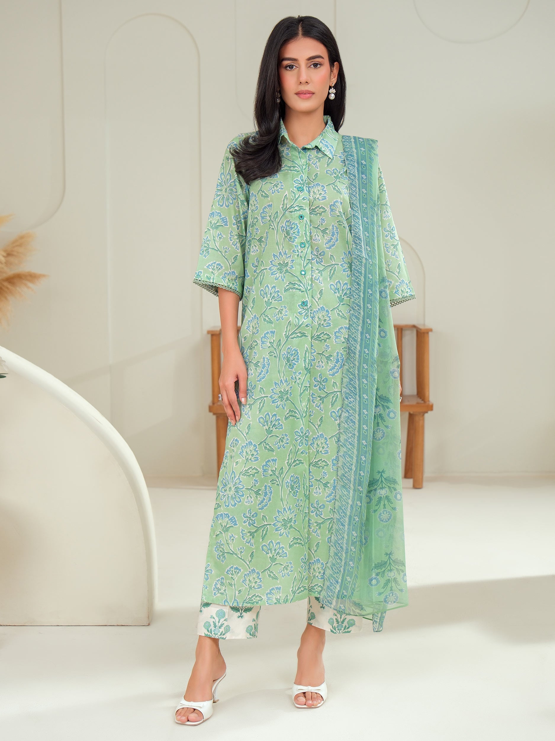 3 Piece Lawn Suit-Printed (Unstitched)