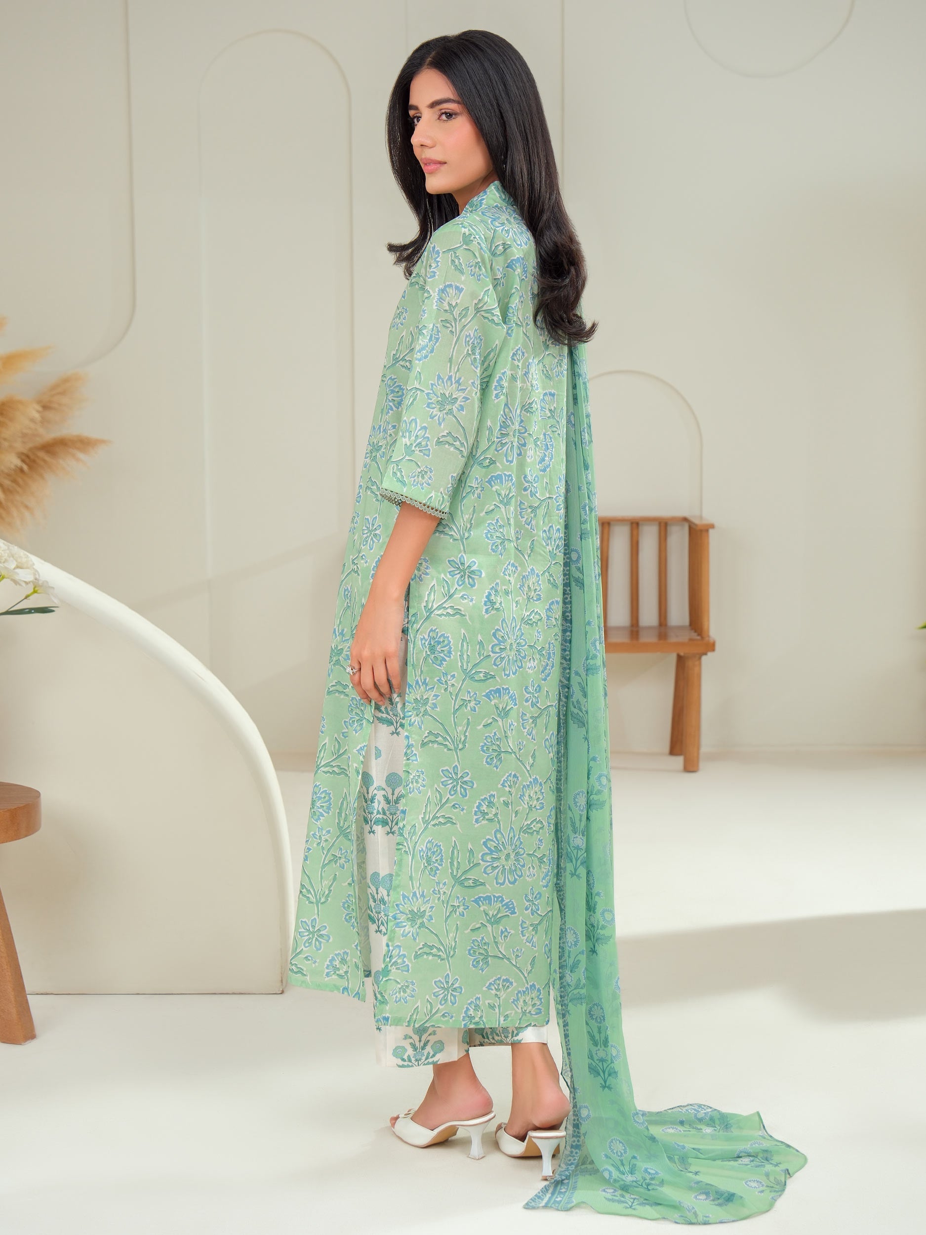 3 Piece Lawn Suit-Printed (Unstitched)