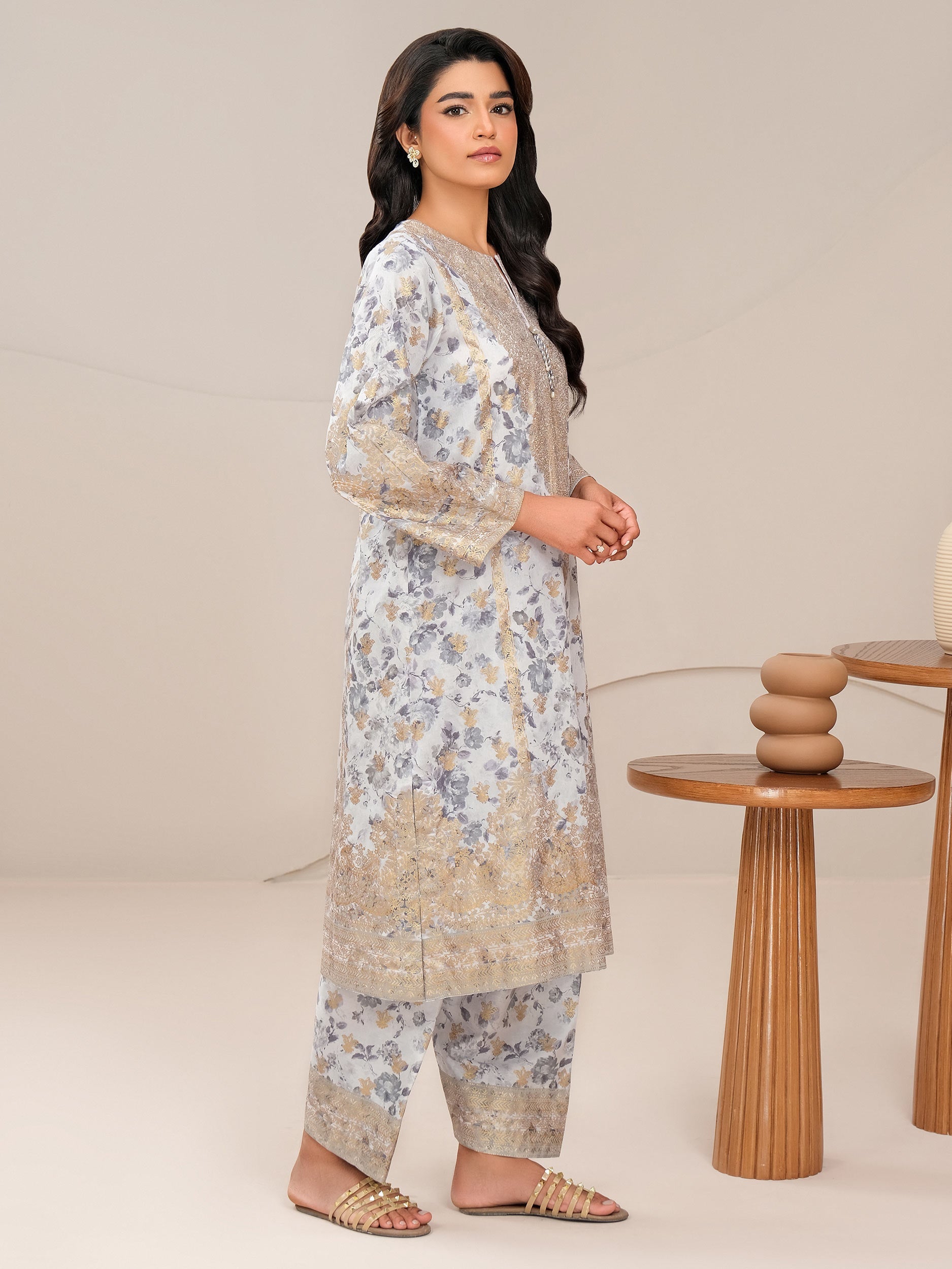 2 Piece Lawn Suit-Paste Print (Unstitched)