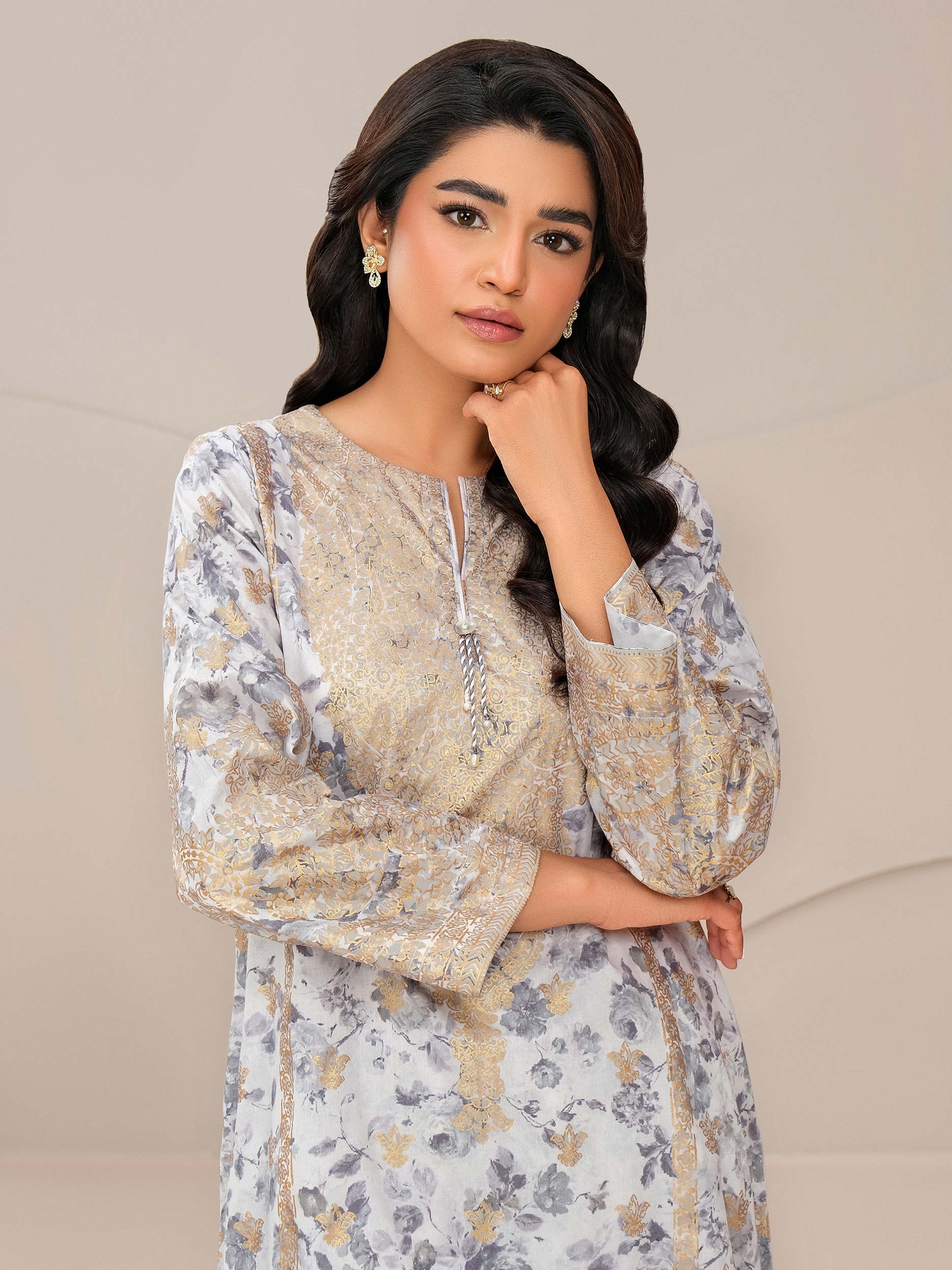 2 Piece Lawn Suit-Paste Print (Unstitched)