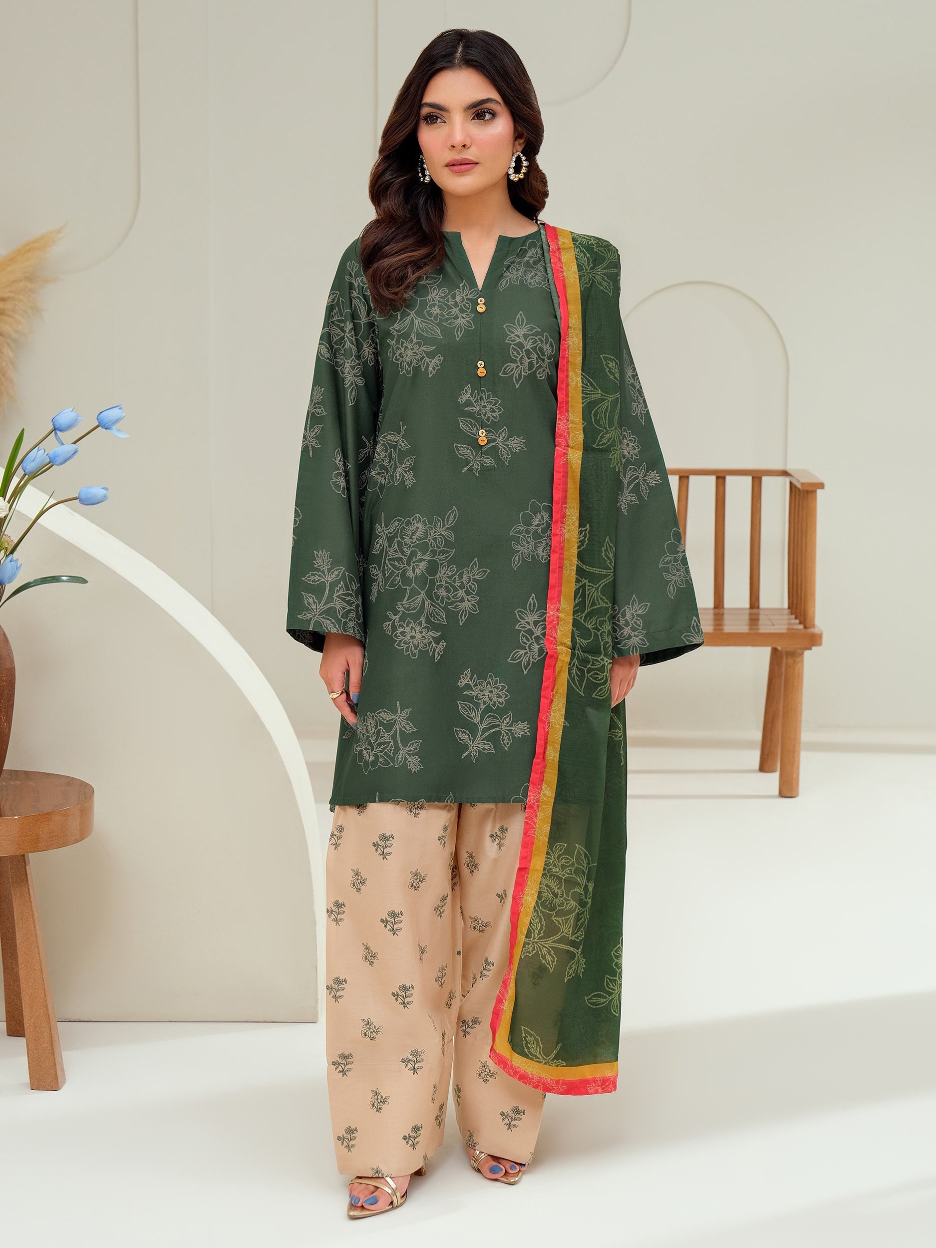 3 Piece Lawn Suit-Paste Print (Unstitched)
