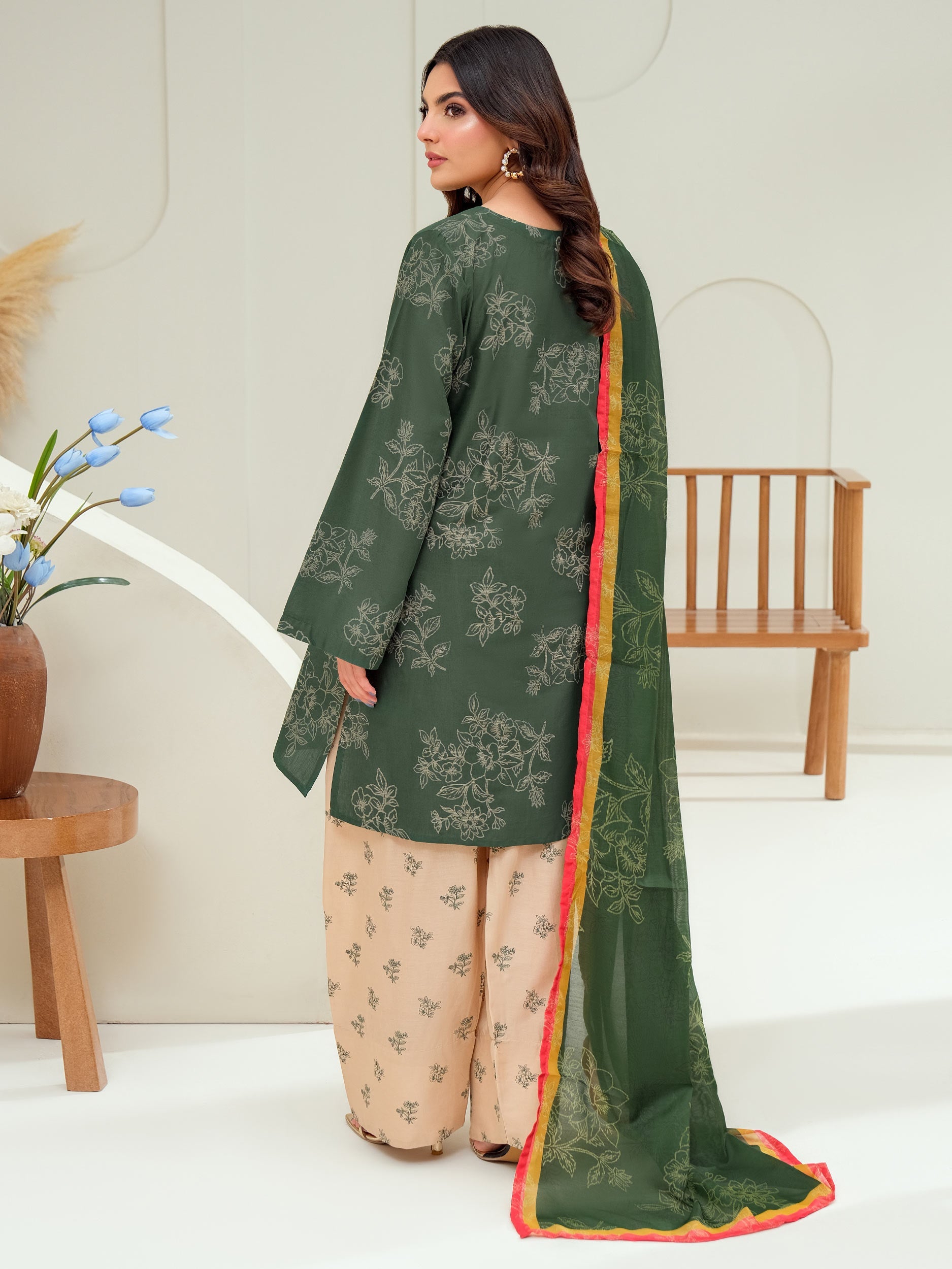 3 Piece Lawn Suit-Paste Print (Unstitched)