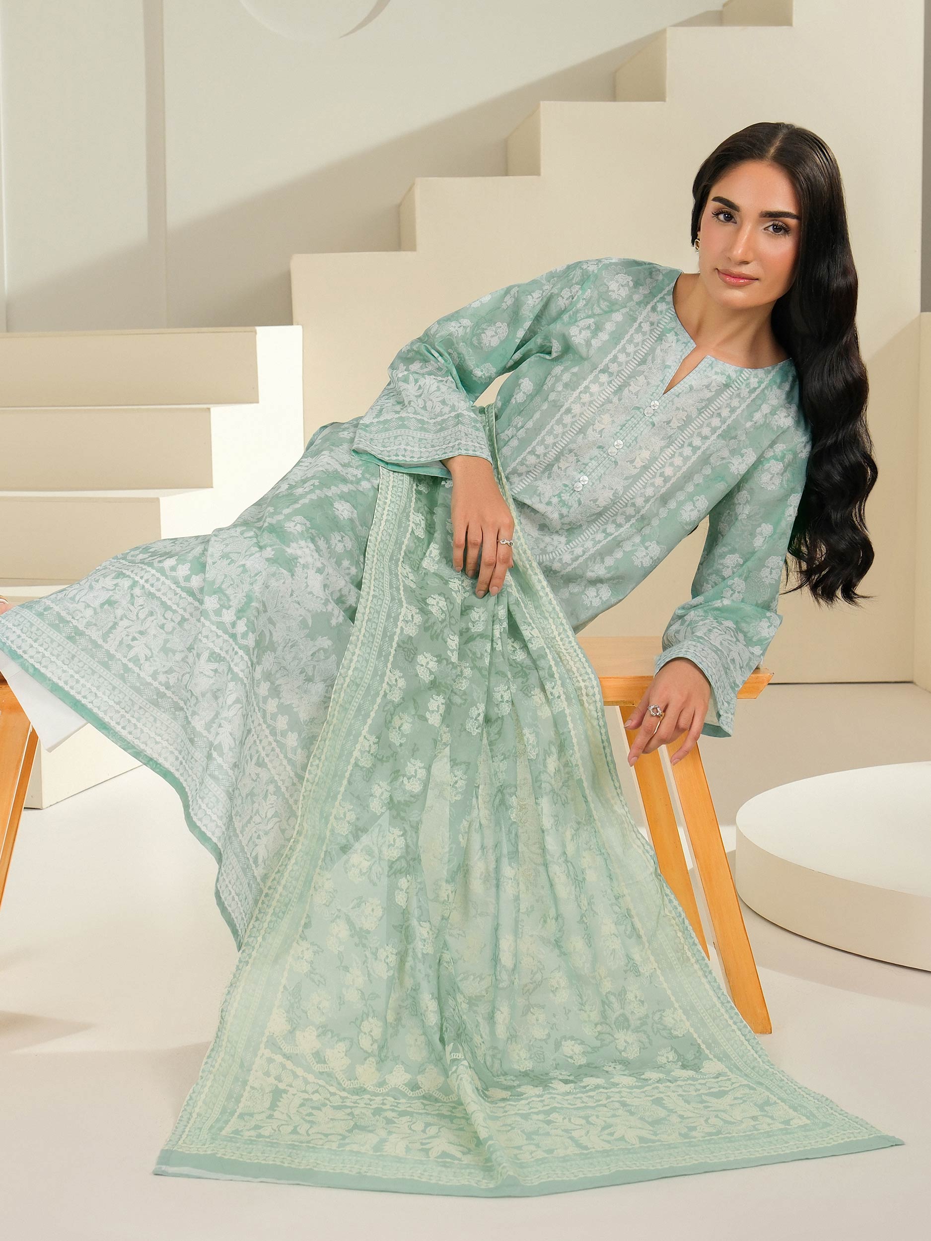 2 Piece Lawn Suit-Printed (Unstitched)