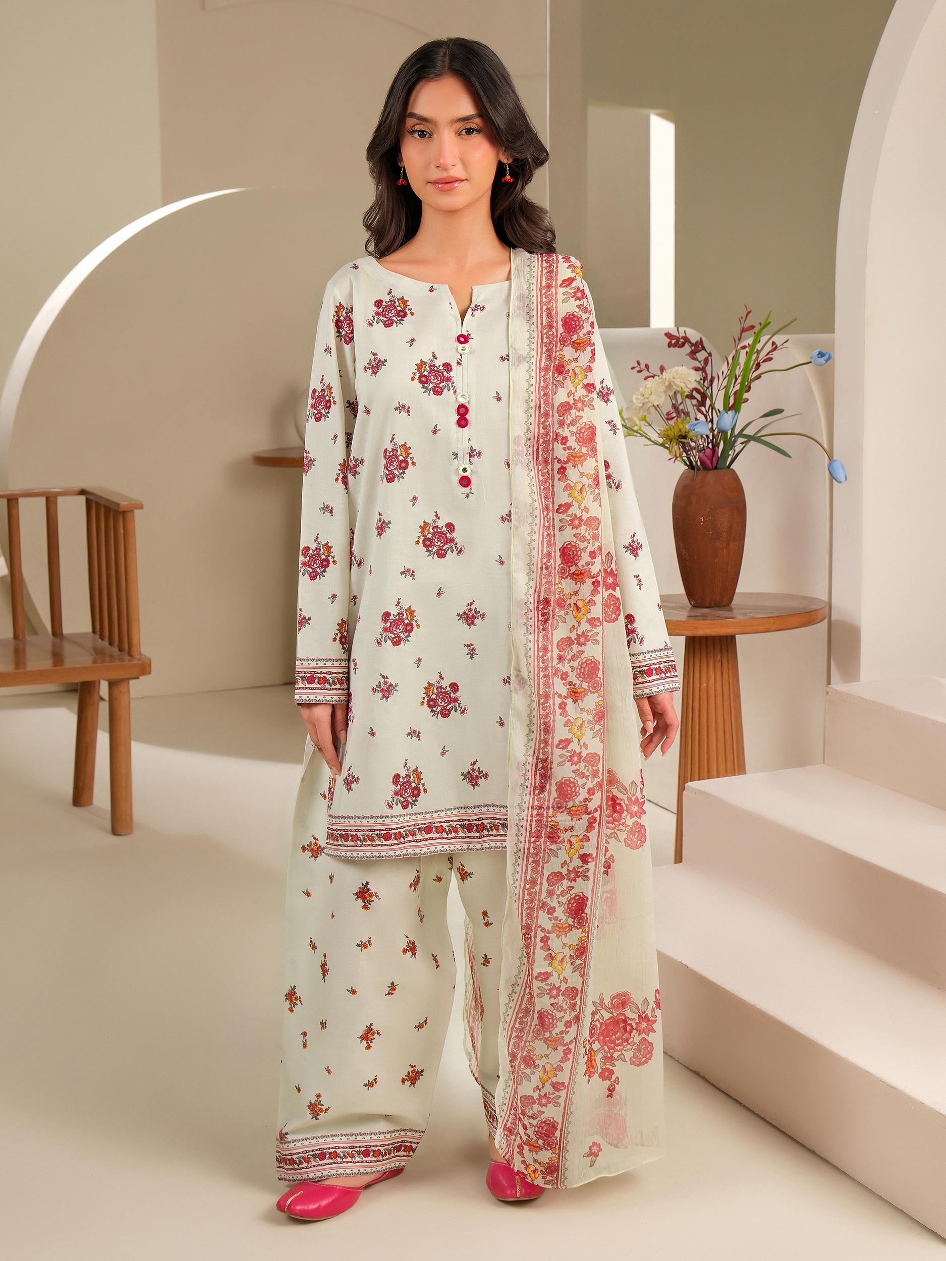 3 Piece Lawn Suit-Printed (Unstitched)