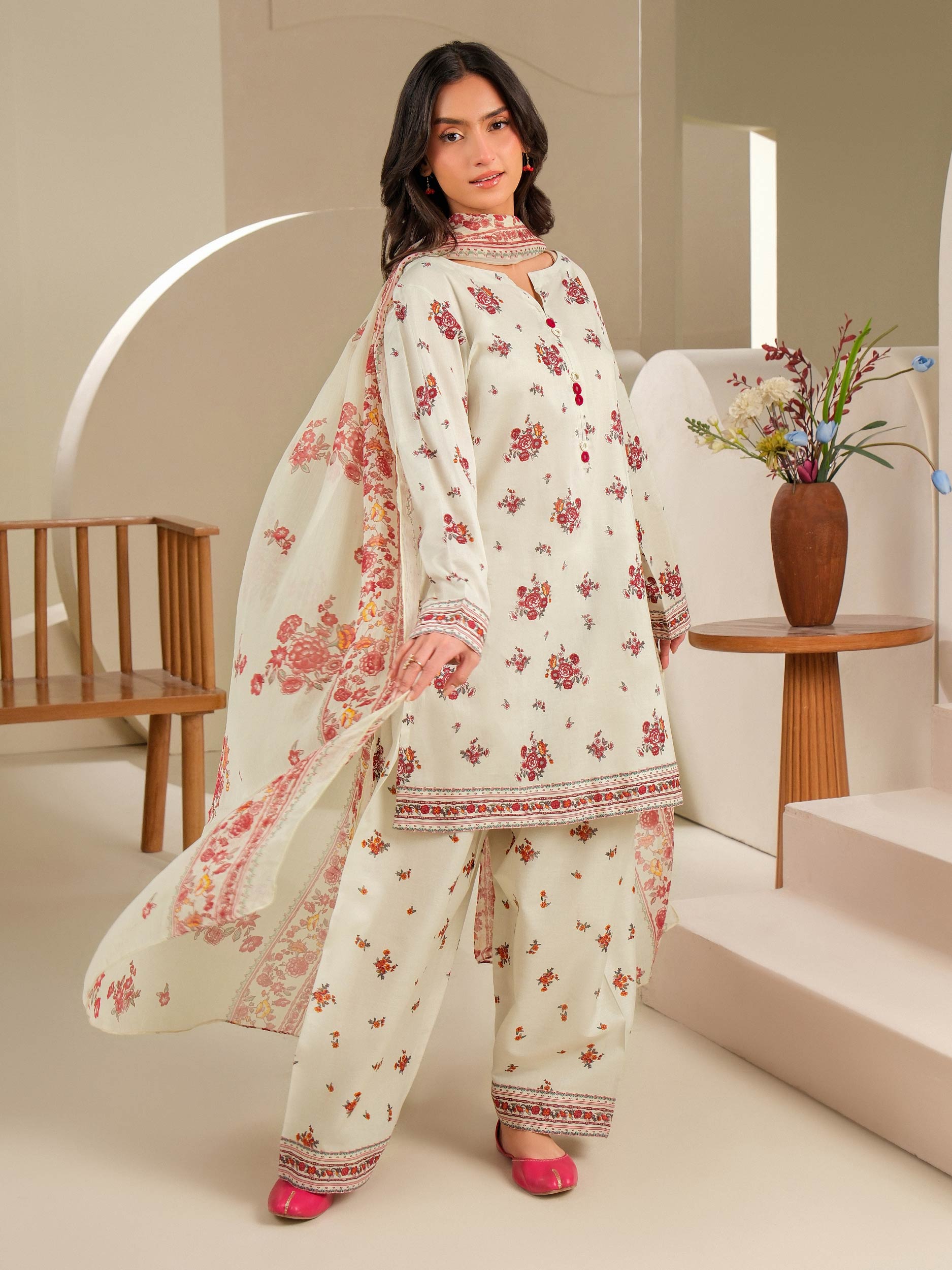 3 Piece Lawn Suit-Printed (Unstitched)