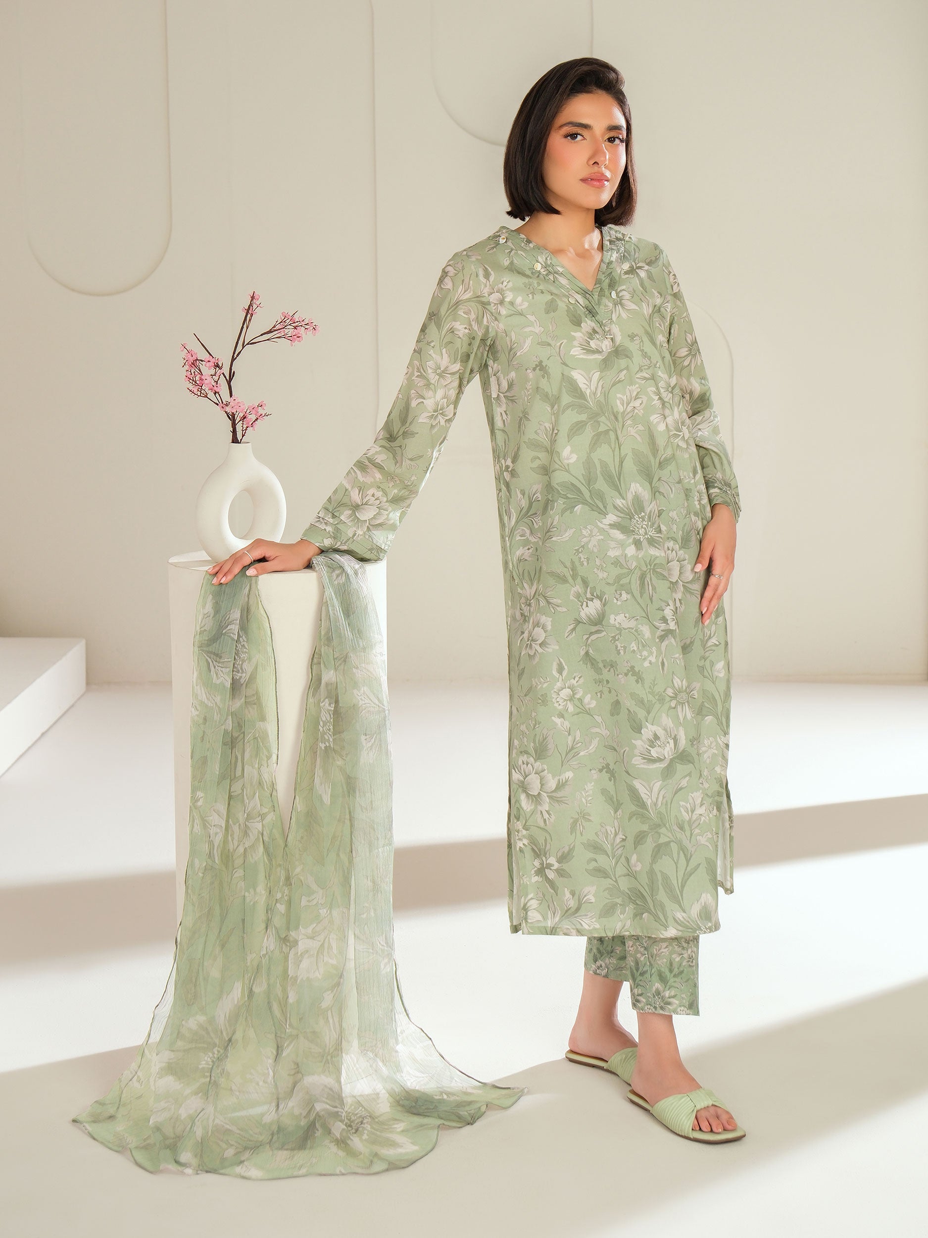 3 Piece Lawn Suit-Printed (Unstitched)
