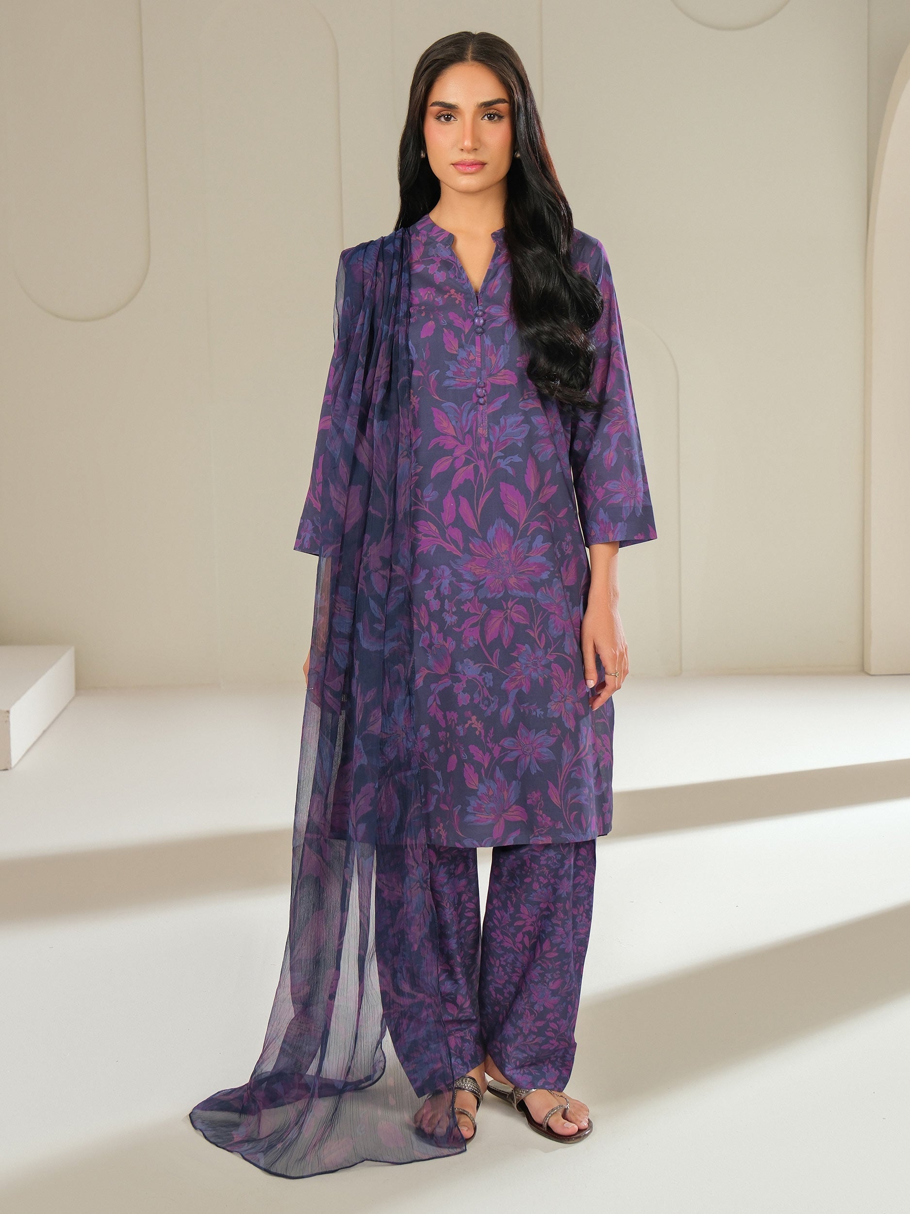 3 Piece Lawn Suit-Printed (Unstitched)