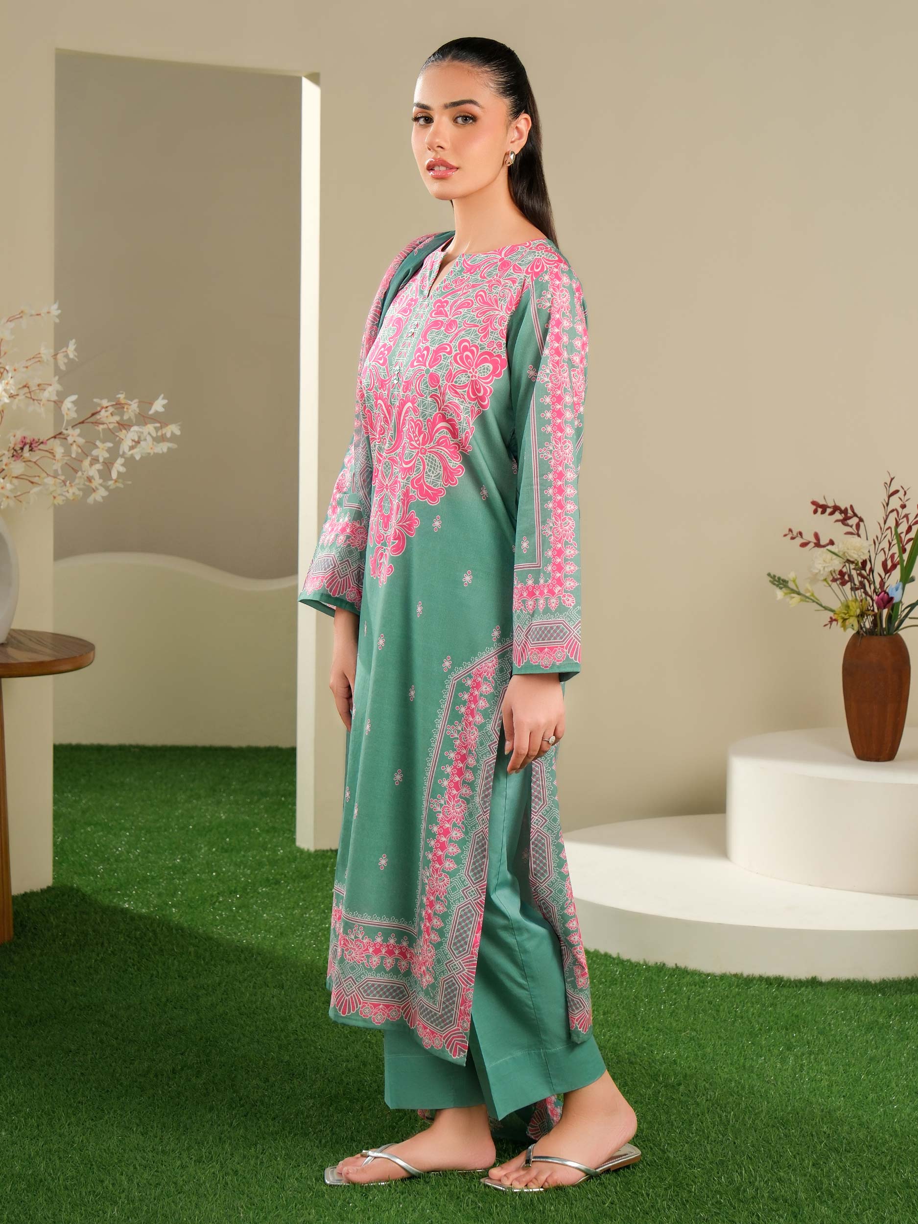 3 Piece Lawn Suit-Printed (Unstitched)