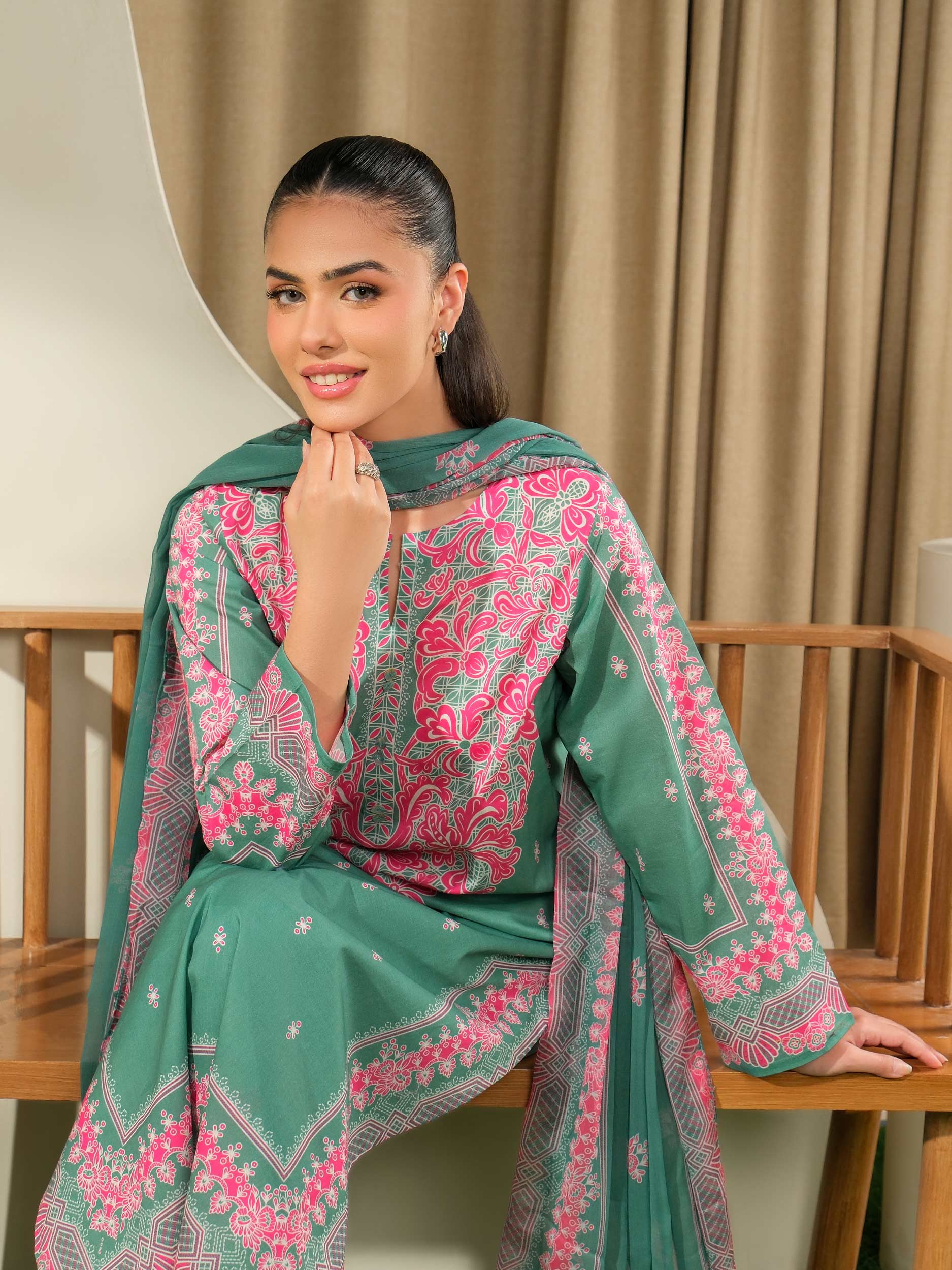3 Piece Lawn Suit-Printed (Unstitched)