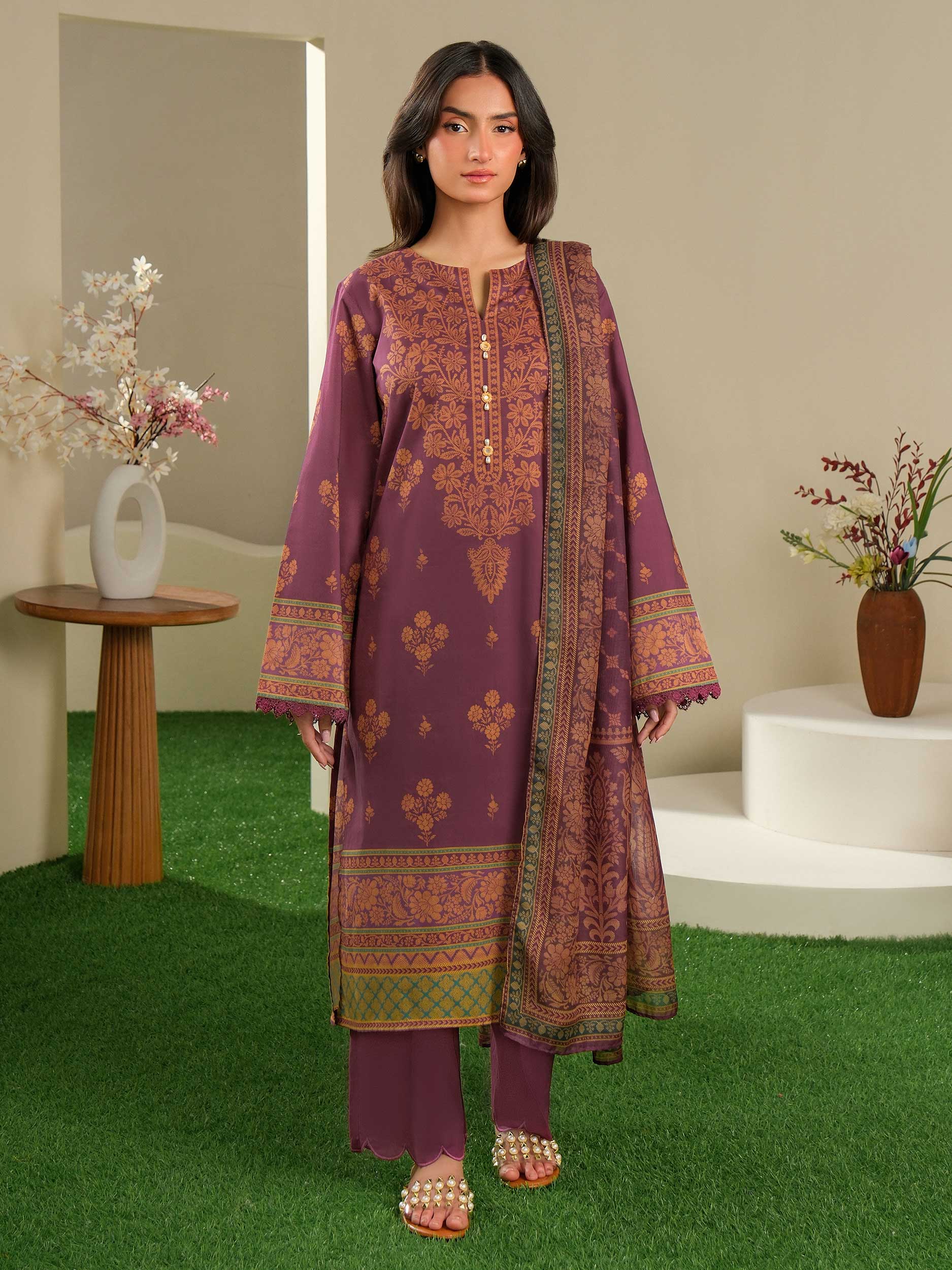 3 Piece Lawn Suit-Printed (Unstitched)