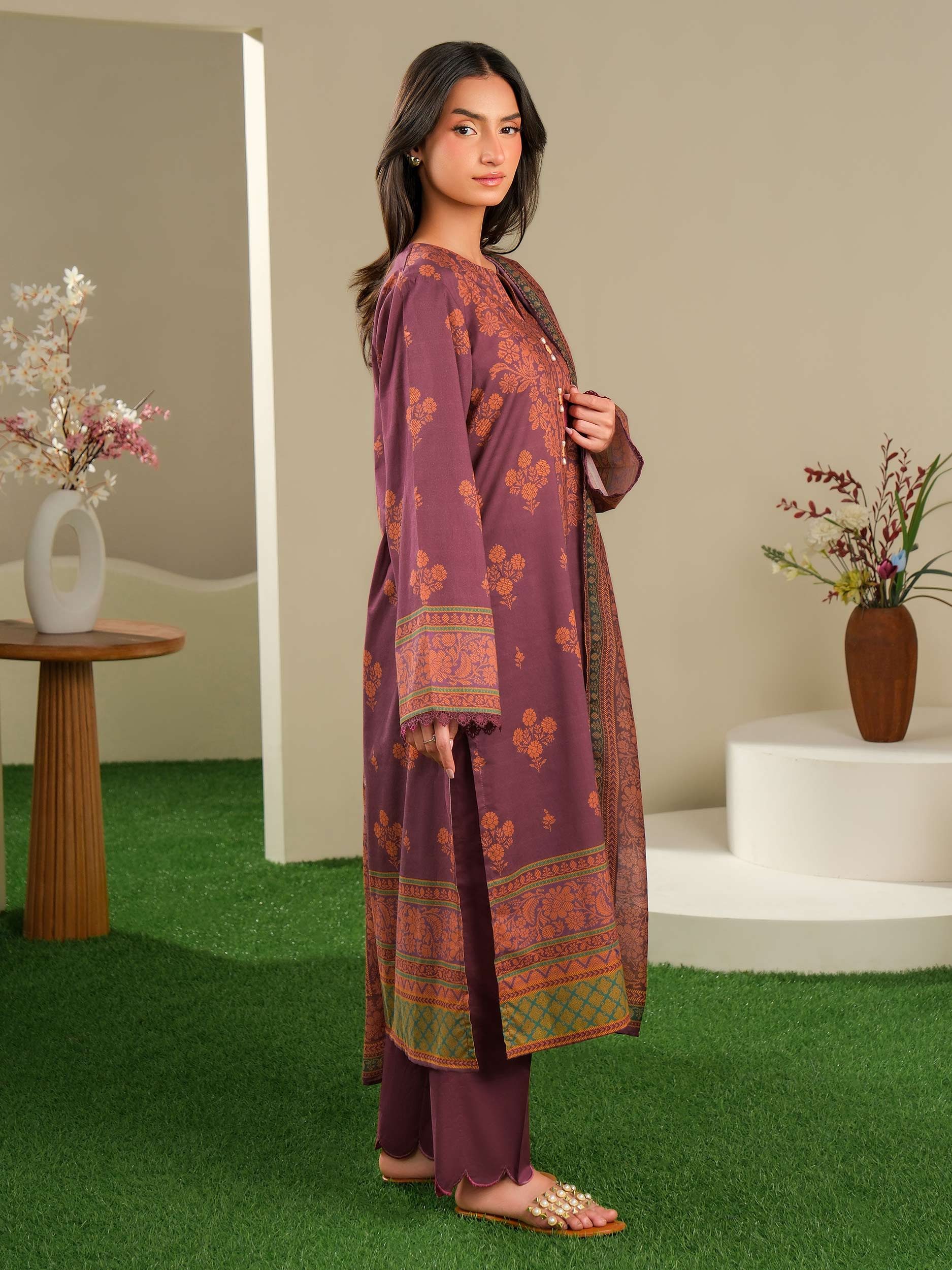3 Piece Lawn Suit-Printed (Unstitched)