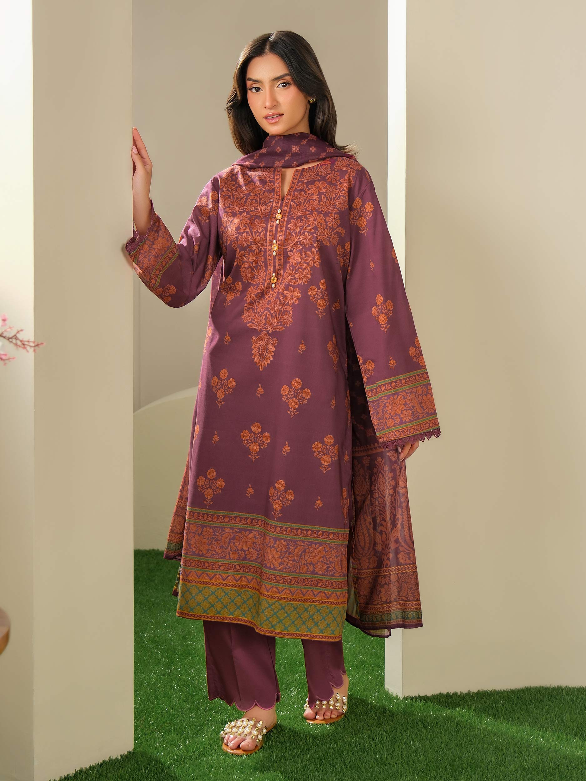 3 Piece Lawn Suit-Printed (Unstitched)