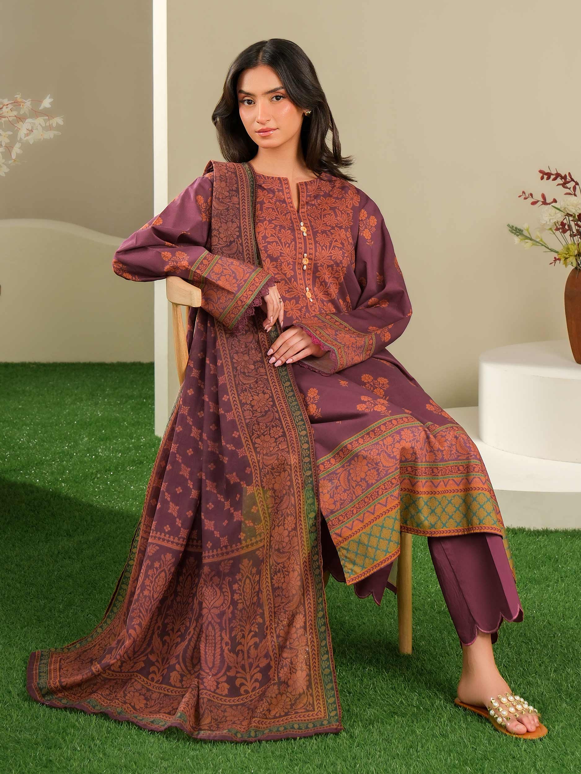 3 Piece Lawn Suit-Printed (Unstitched)