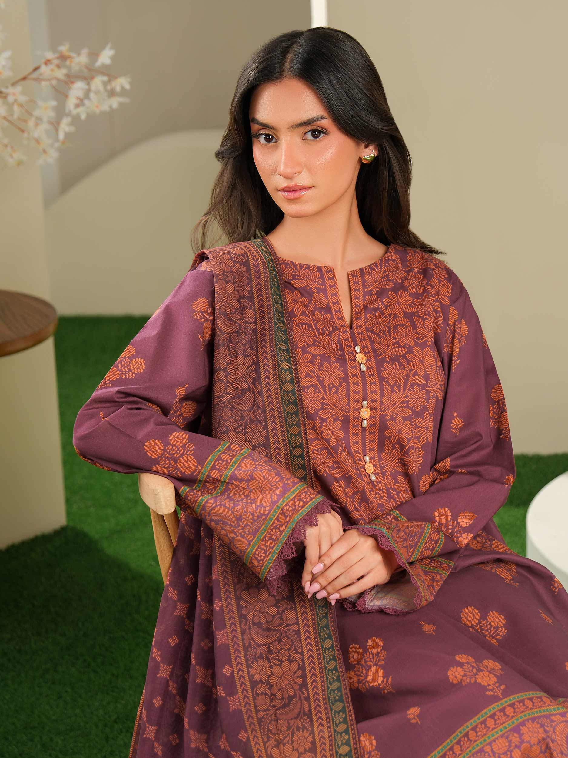 3 Piece Lawn Suit-Printed (Unstitched)