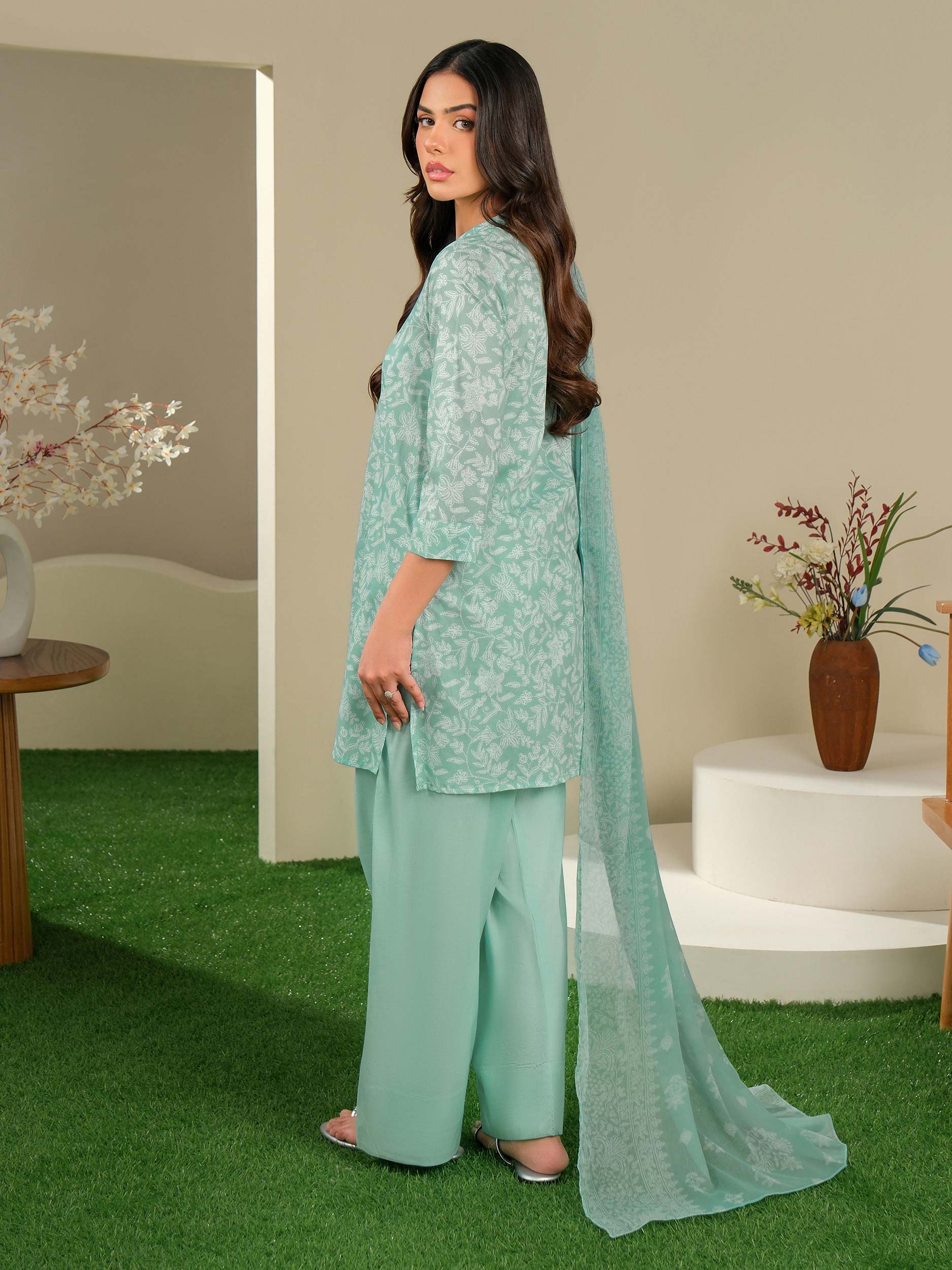 3 Piece Lawn Suit-Printed (Unstitched)