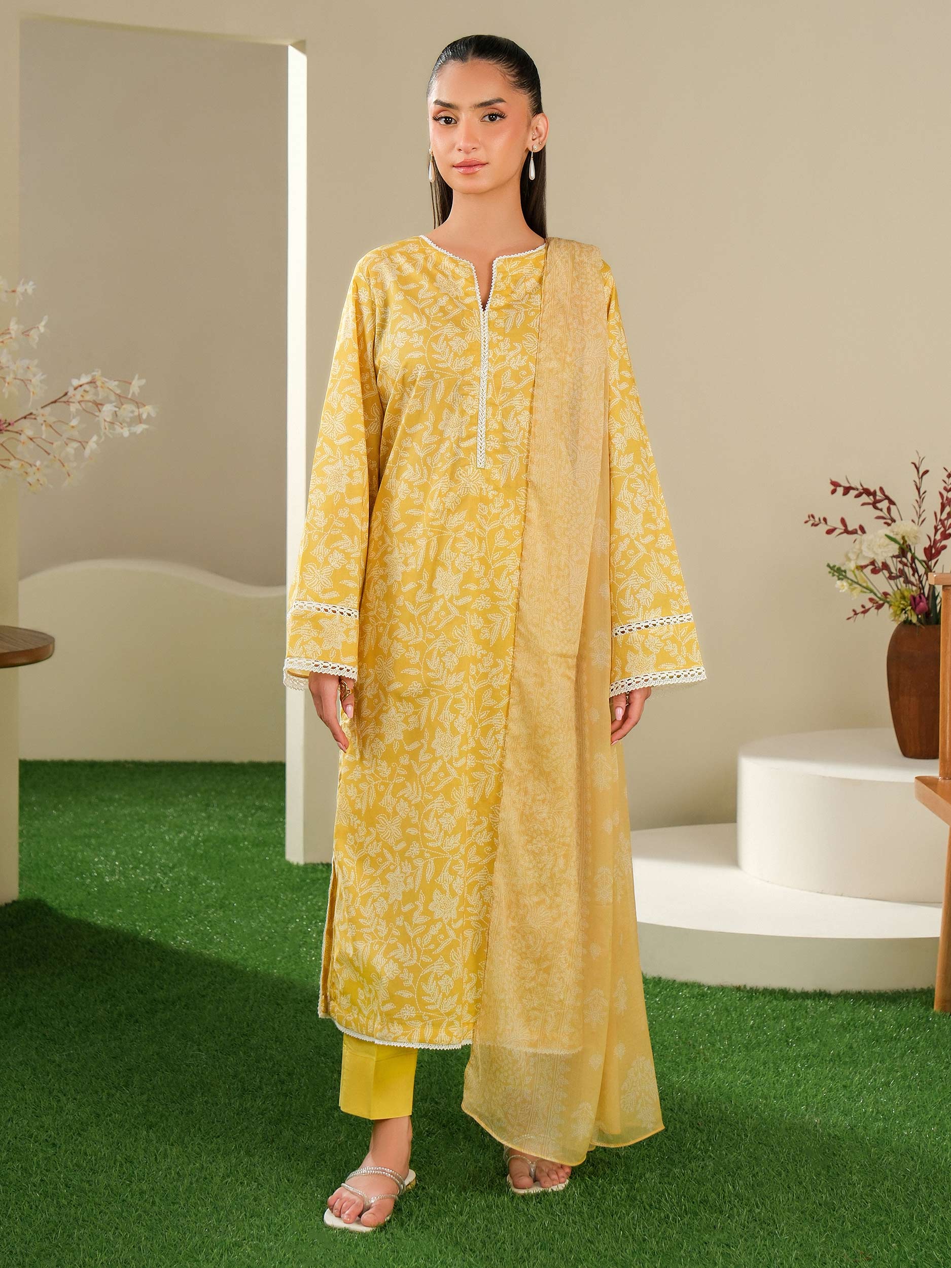 3 Piece Lawn Suit-Printed (Unstitched)