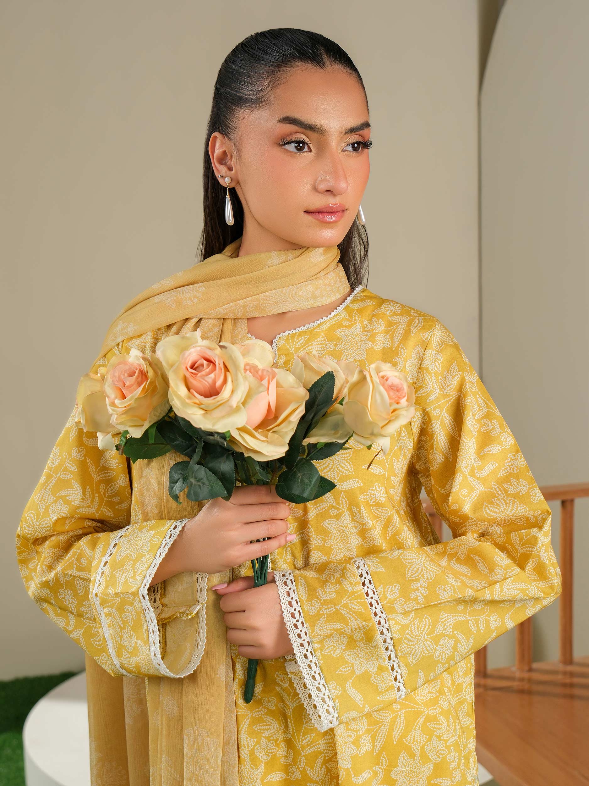 3 Piece Lawn Suit-Printed (Unstitched)