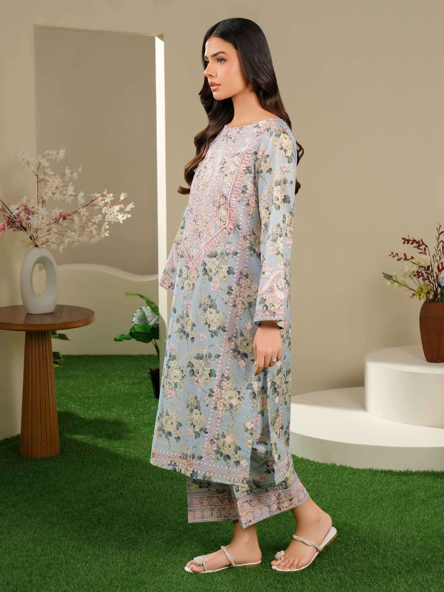 2 Piece Lawn Suit-Paste Print (Unstitched)