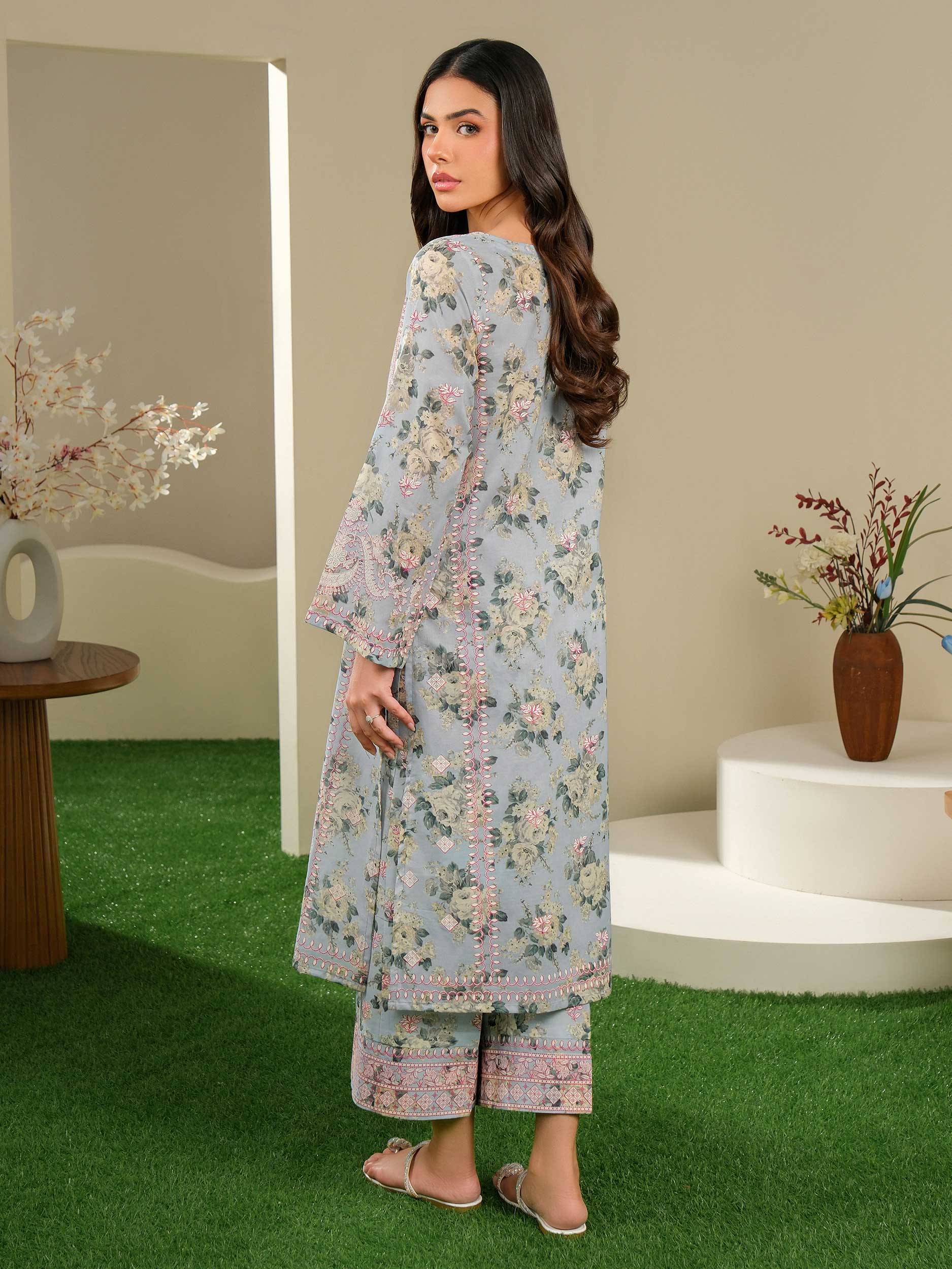 2 Piece Lawn Suit-Paste Print (Unstitched)