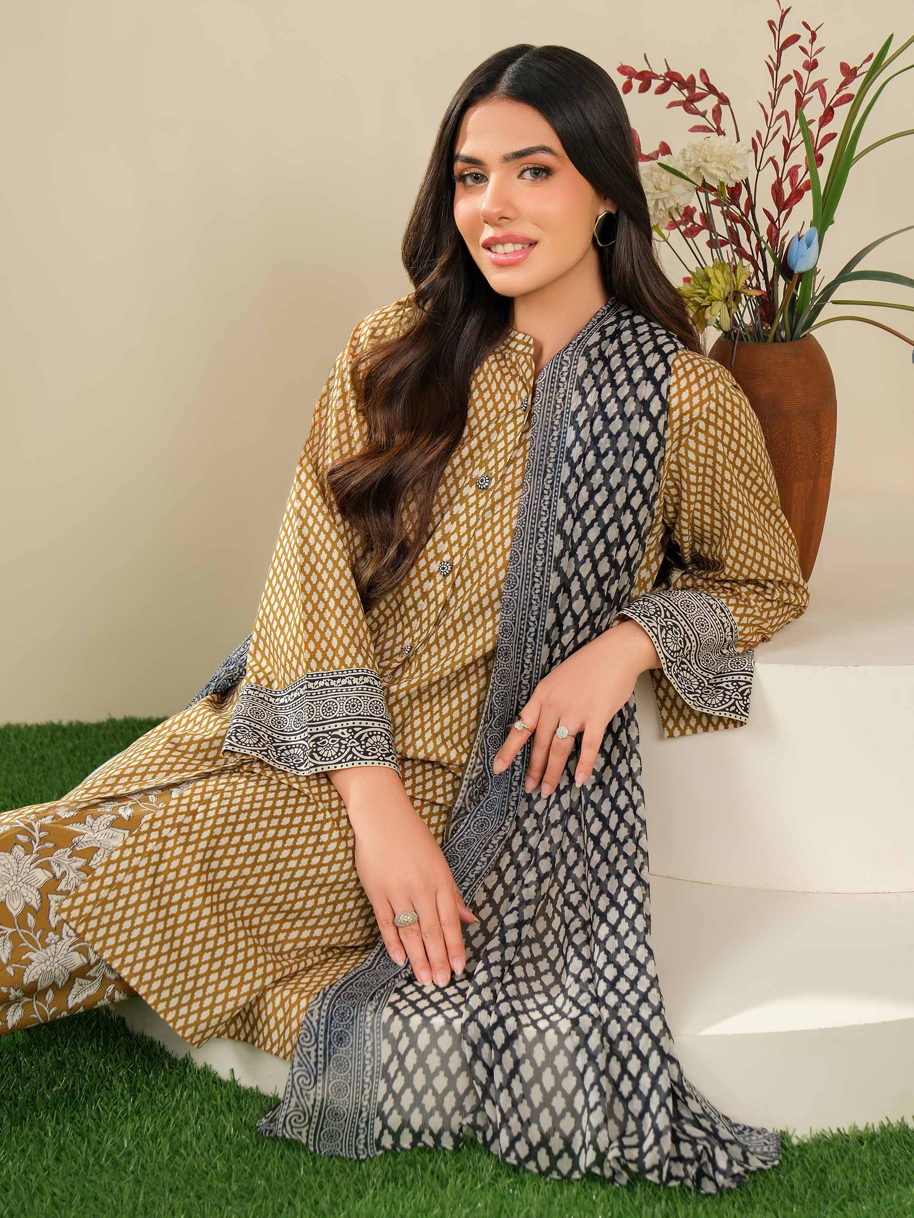 3 Piece Lawn Suit-Printed (Unstitched)