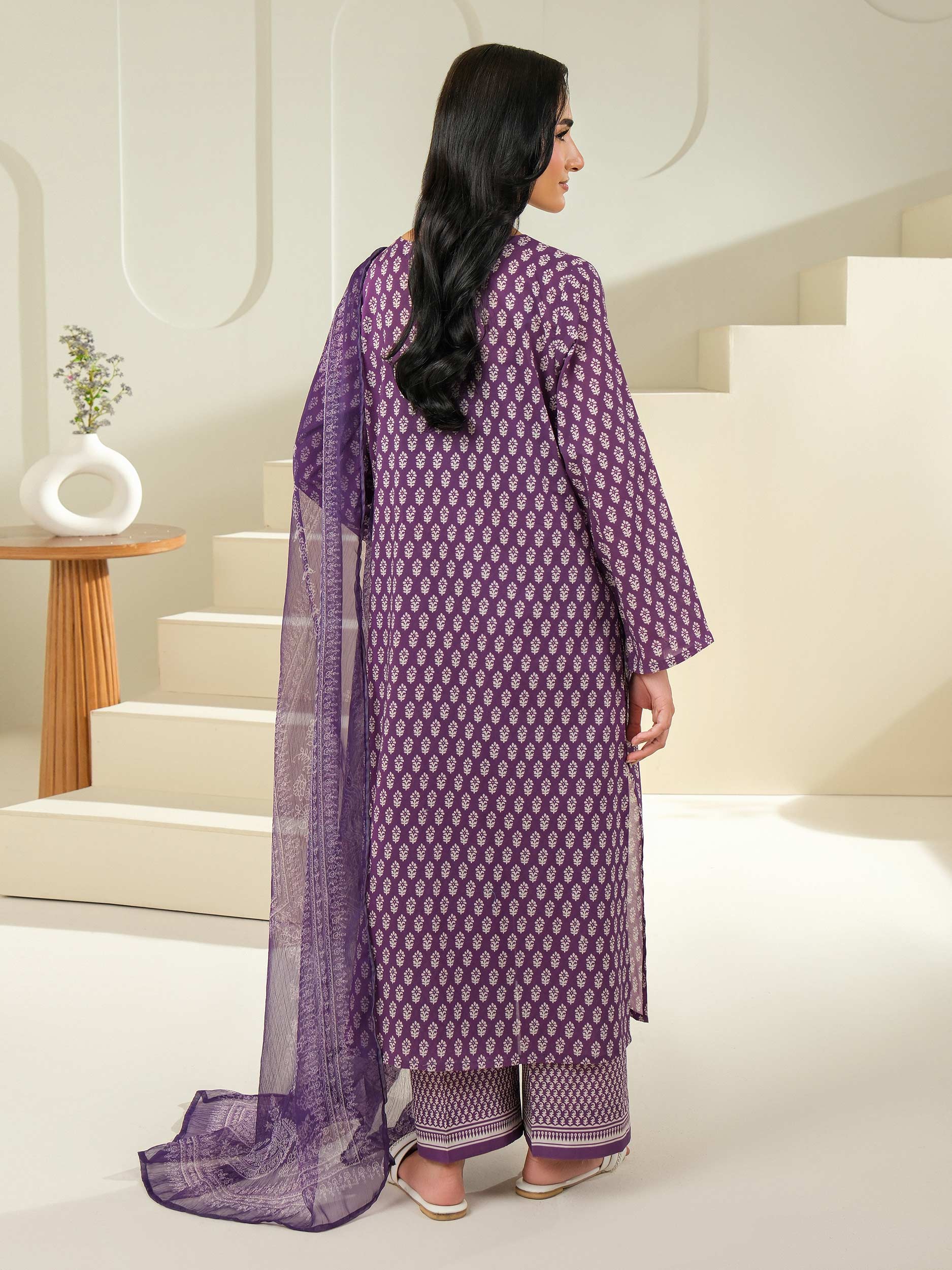 3 Piece Cambric Suit-Printed (Unstitched)