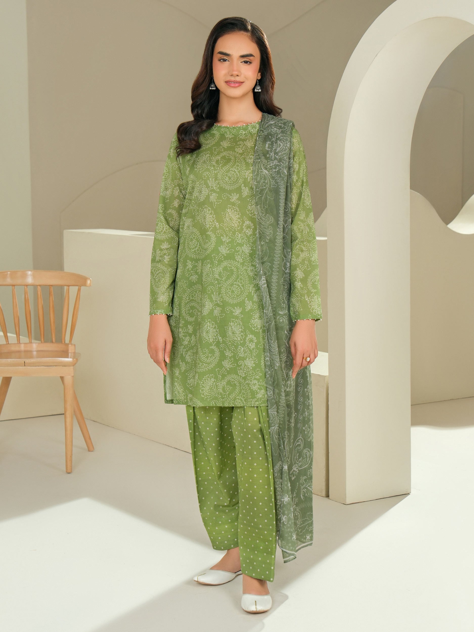 3 Piece Lawn Suit-Printed (Unstitched)