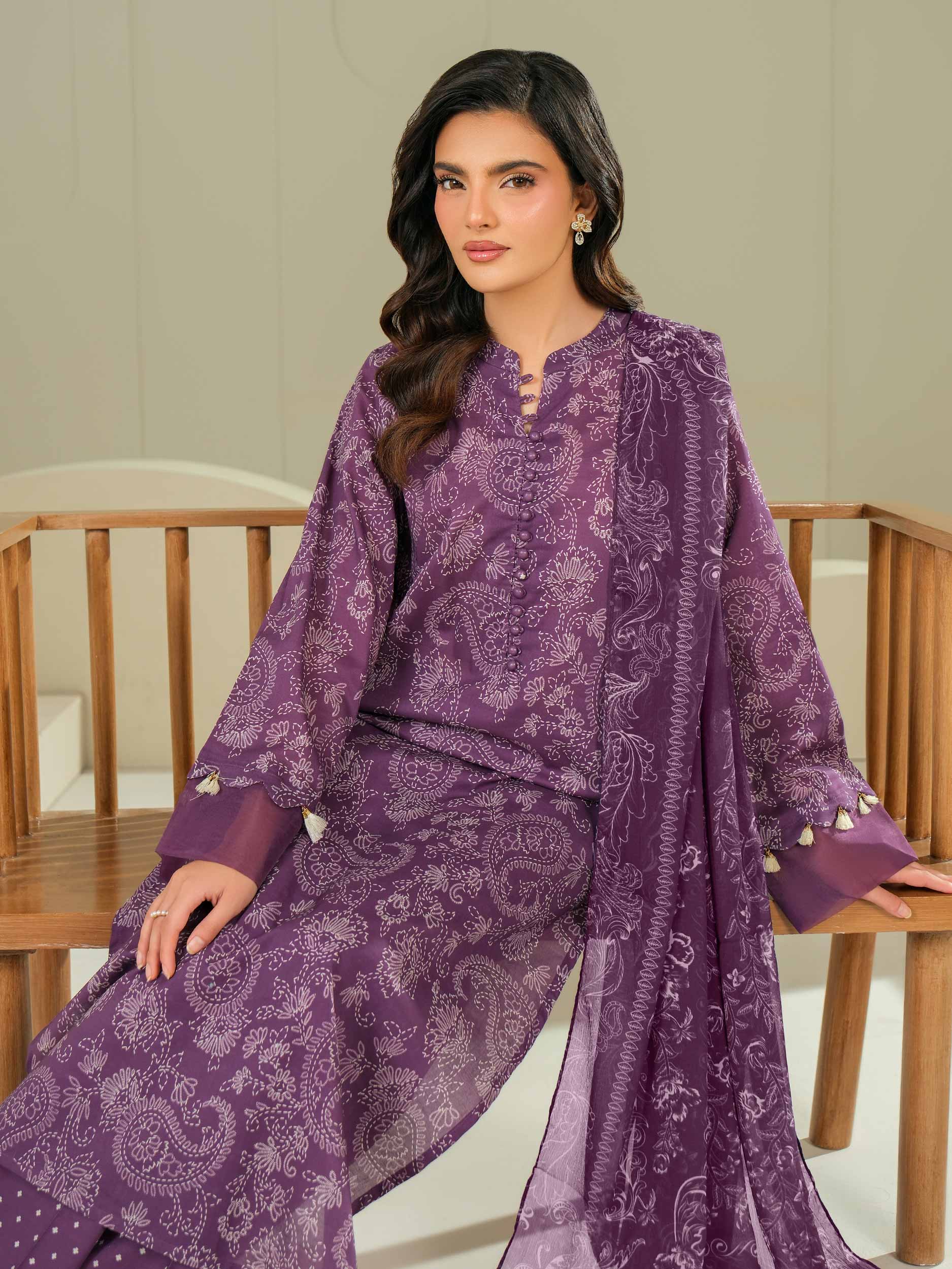 3 Piece Lawn Suit-Printed (Unstitched)