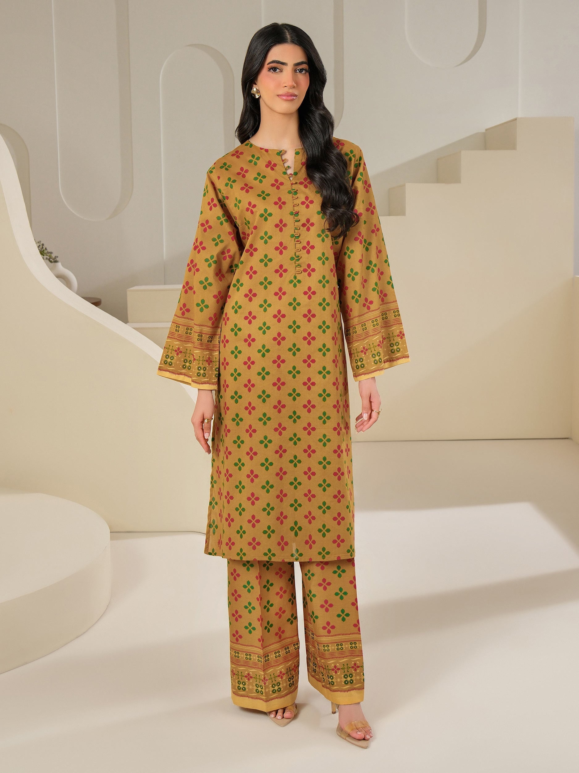 2 Piece Cambric Suit-Printed (Unstitched)