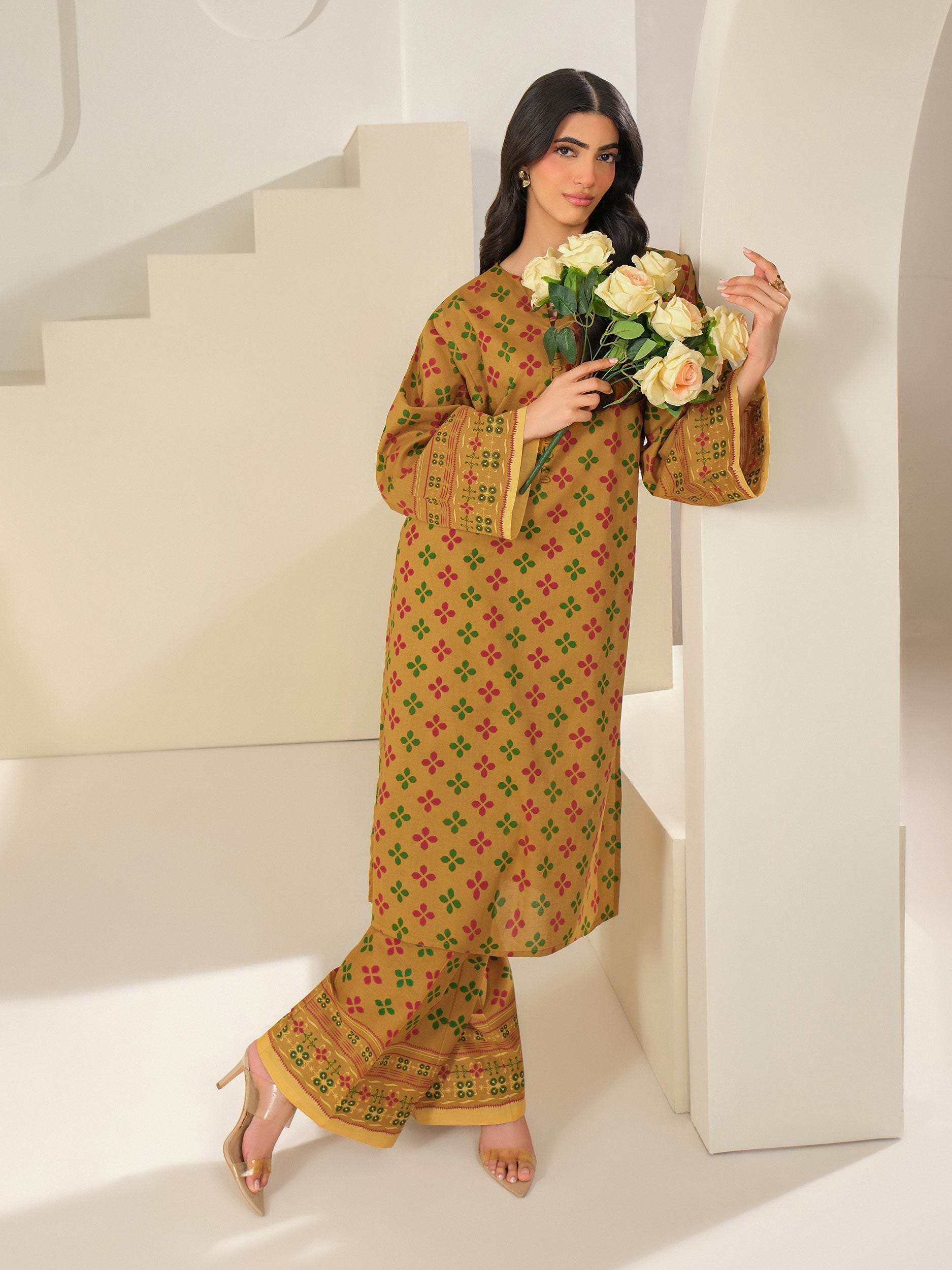 2 Piece Cambric Suit-Printed (Unstitched)