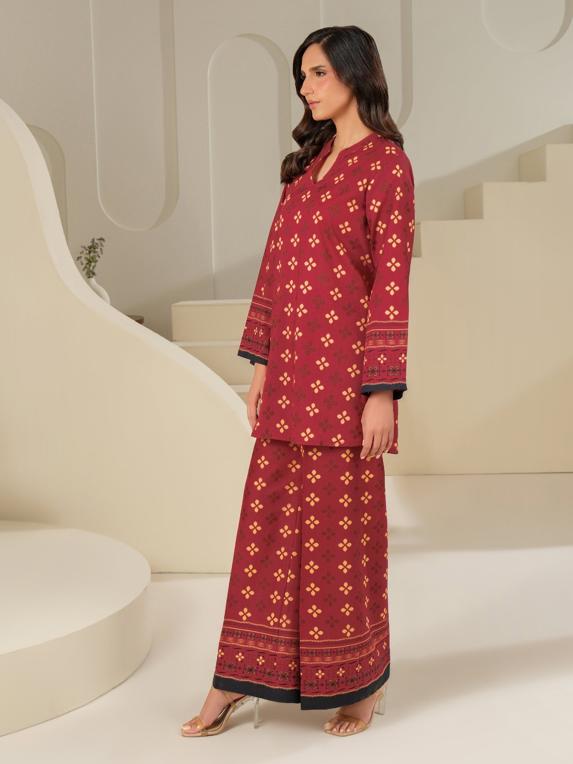 2 Piece Cambric Suit-Printed (Unstitched)