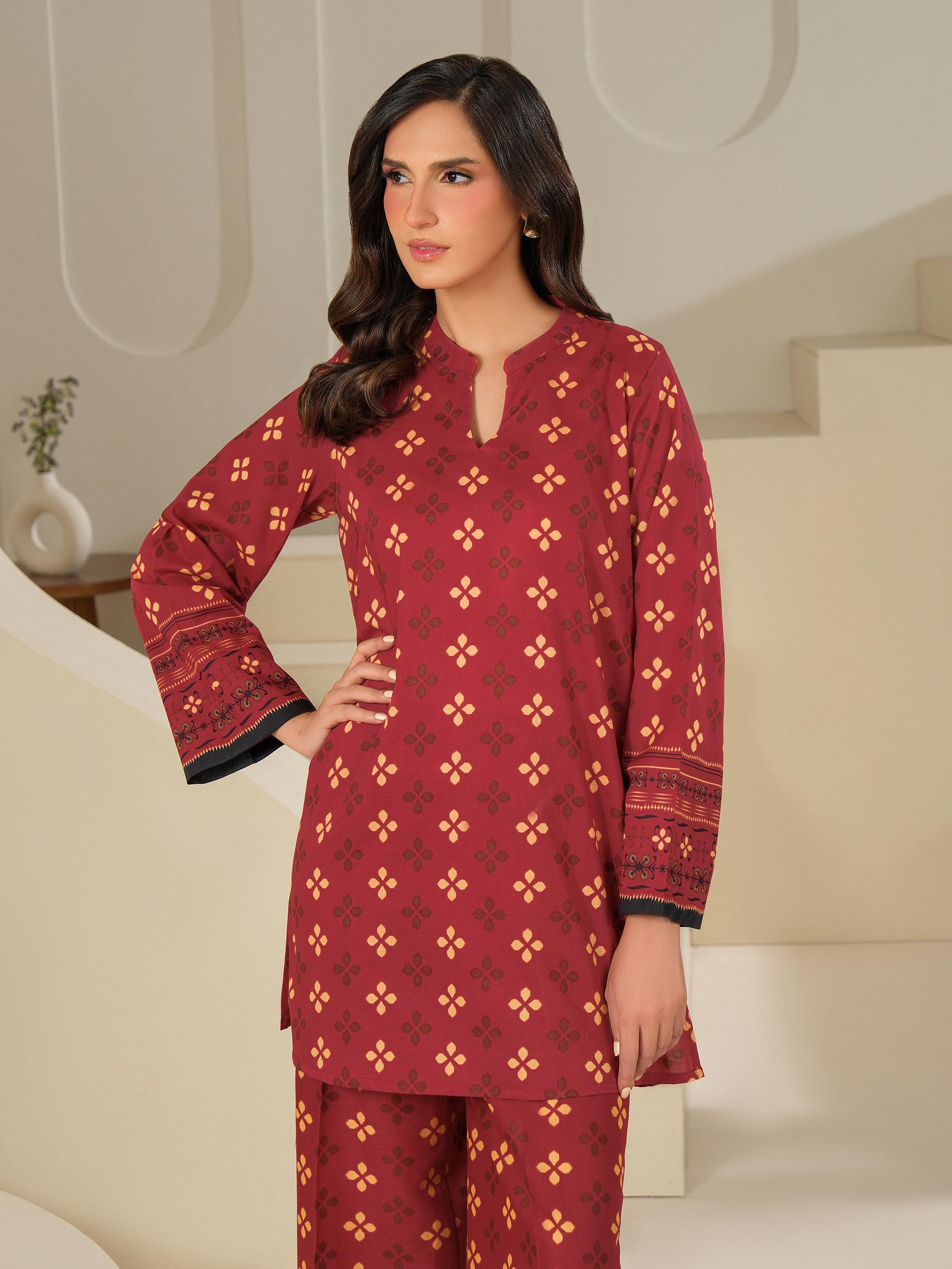 2 Piece Cambric Suit-Printed (Unstitched)