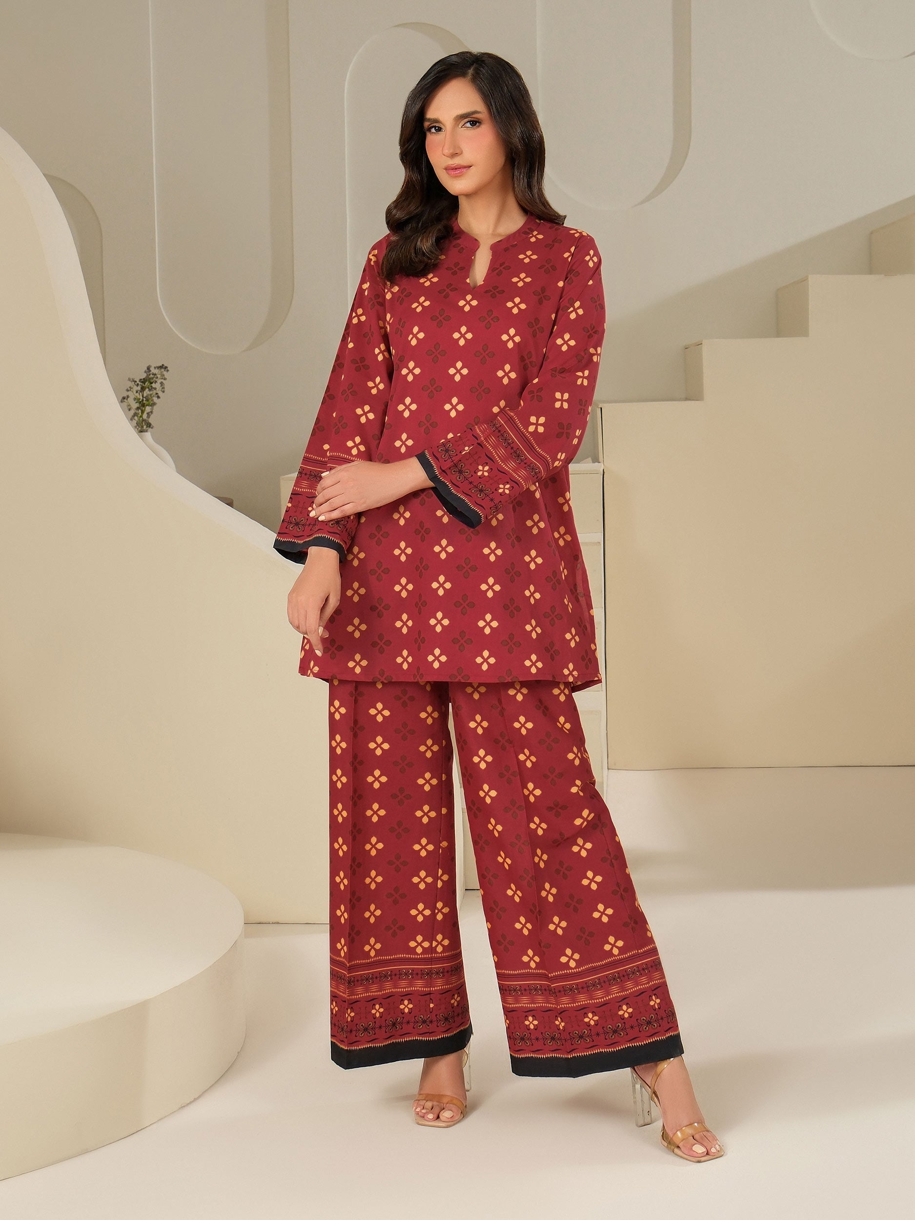 2 Piece Cambric Suit-Printed (Unstitched)